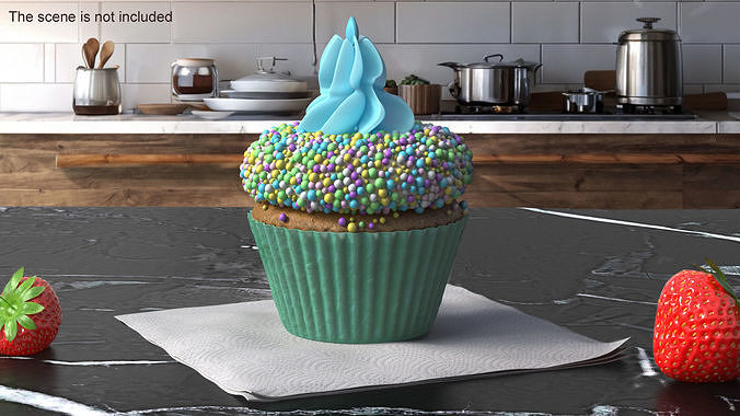 Cream Cupcake 3D model