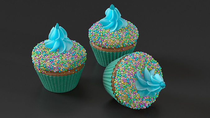 Cream Cupcake 3D model 3