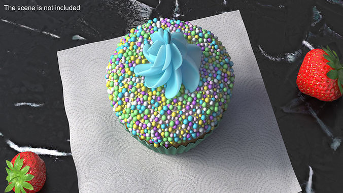 Cream Cupcake 3D model 2