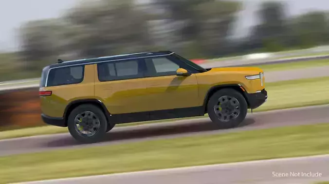 Luxury Electric SUV Yellow