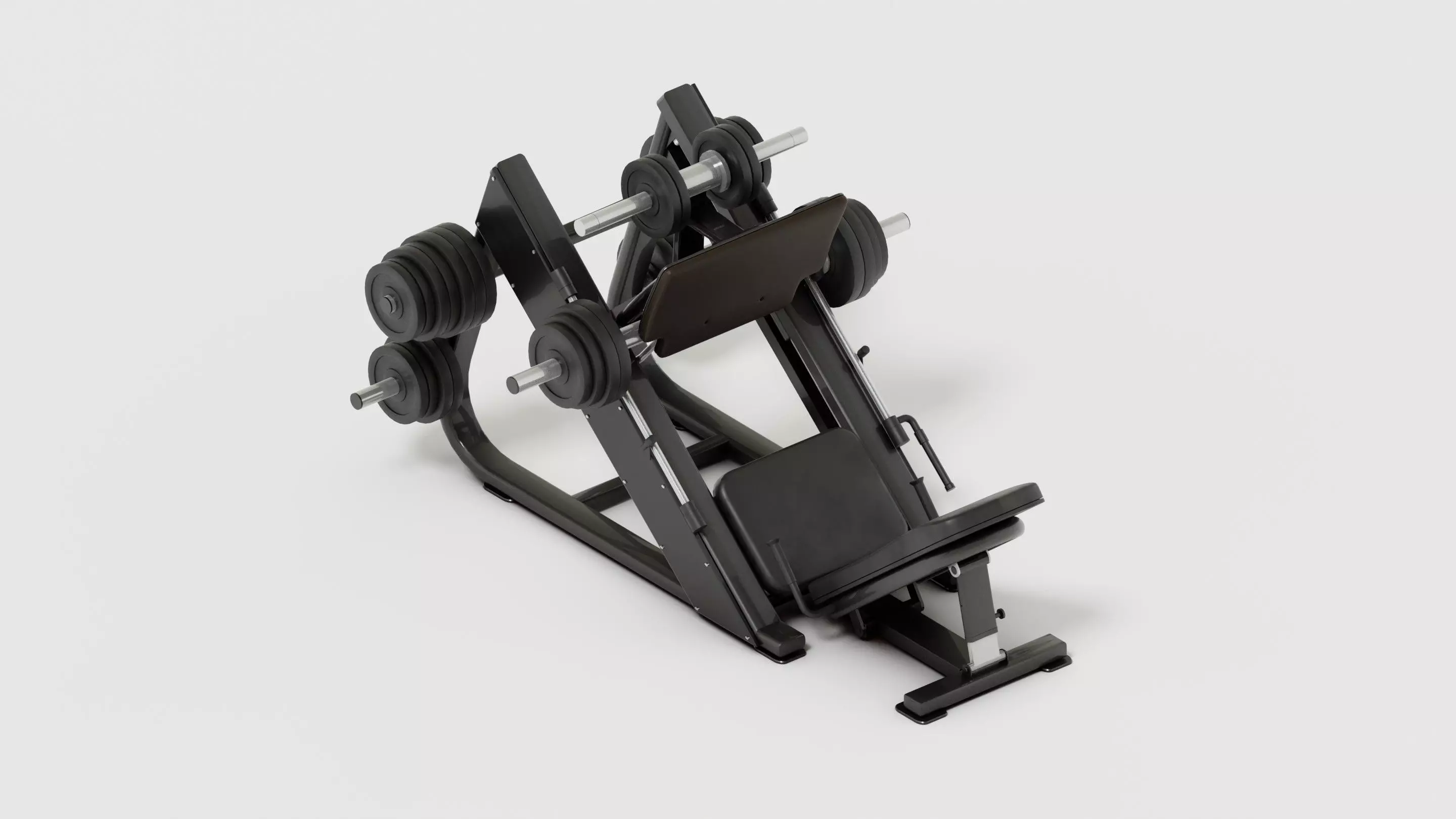 Leg Press Machine Low-poly 3D model