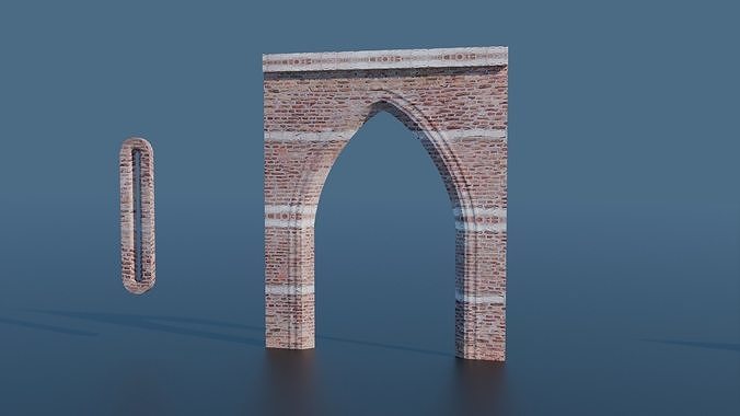 Gothic Arch-gate and Gothic arrow window - High Quality Free 3D model