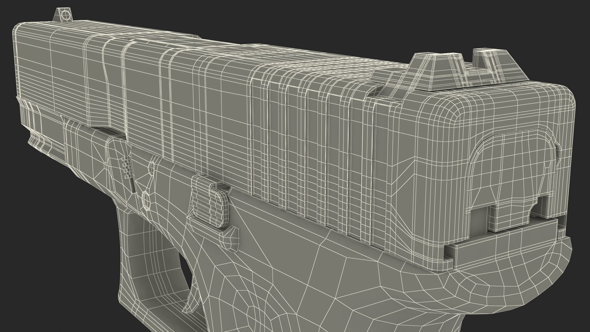 Glock G19 9mm Pistol 3D model_30