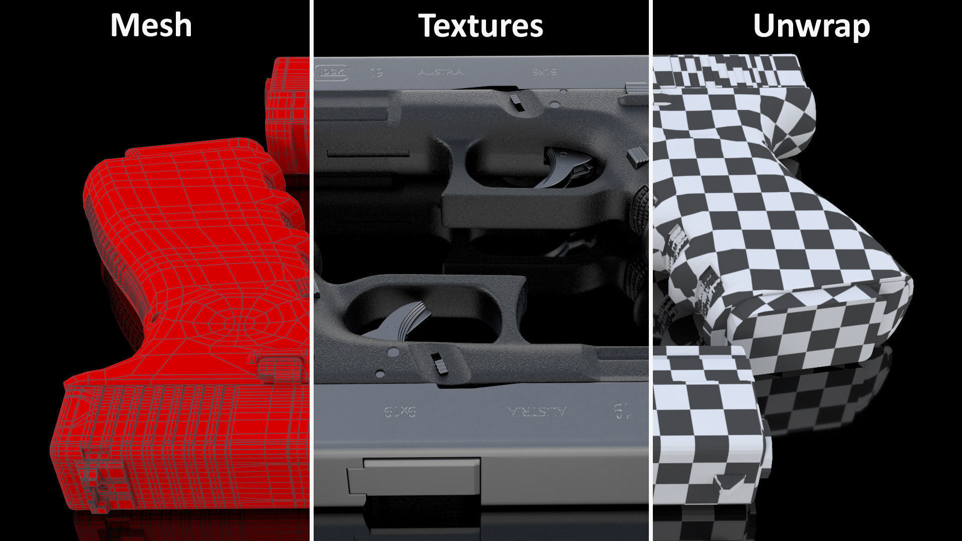 Glock G19 9mm Pistol 3D model_17