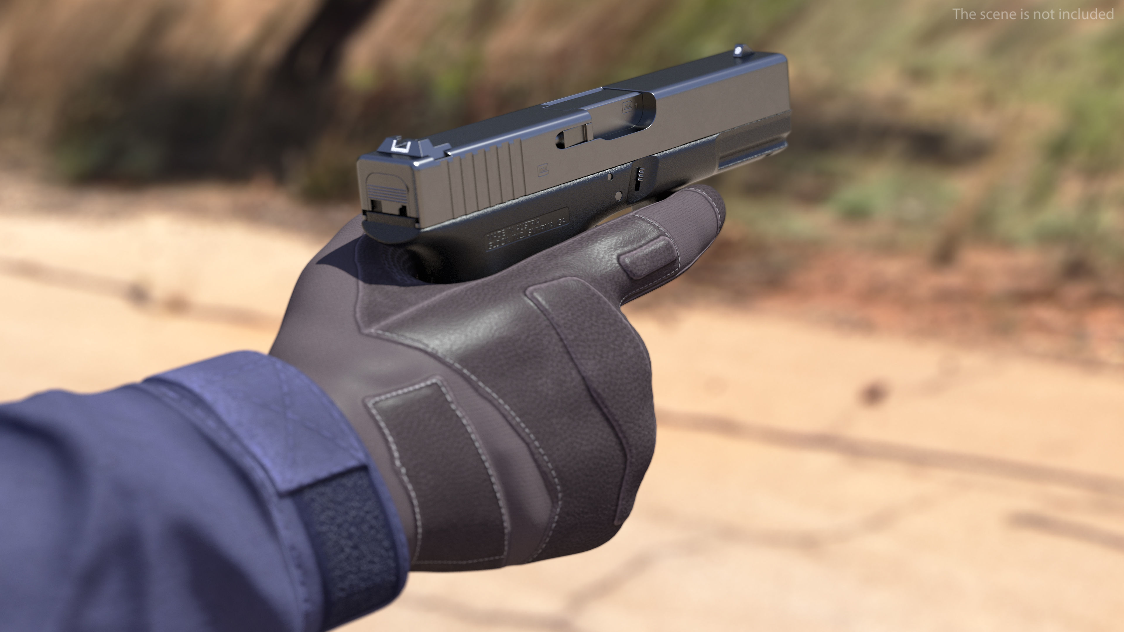 Glock G19 9mm Pistol 3D model_4