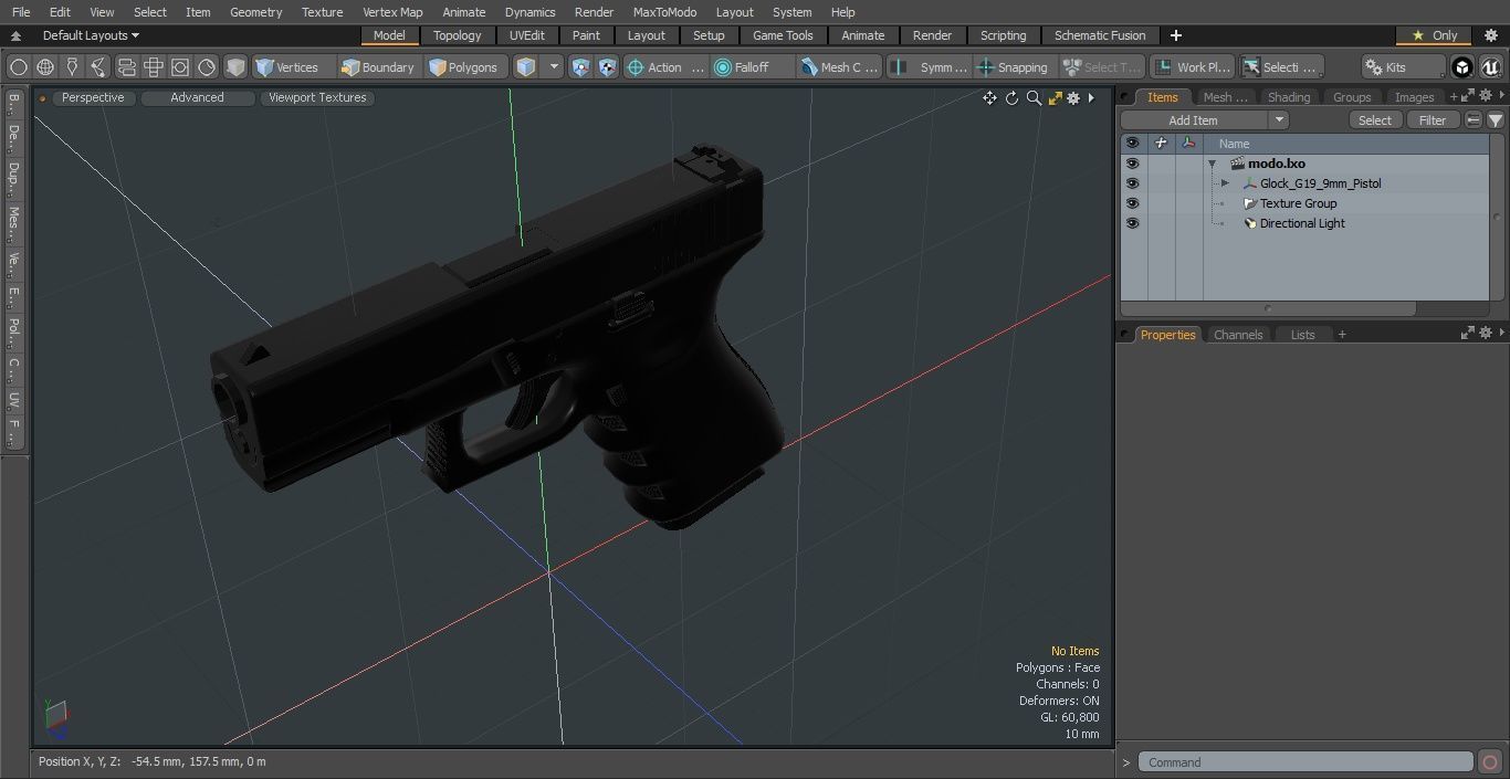 Glock G19 9mm Pistol 3D model_22