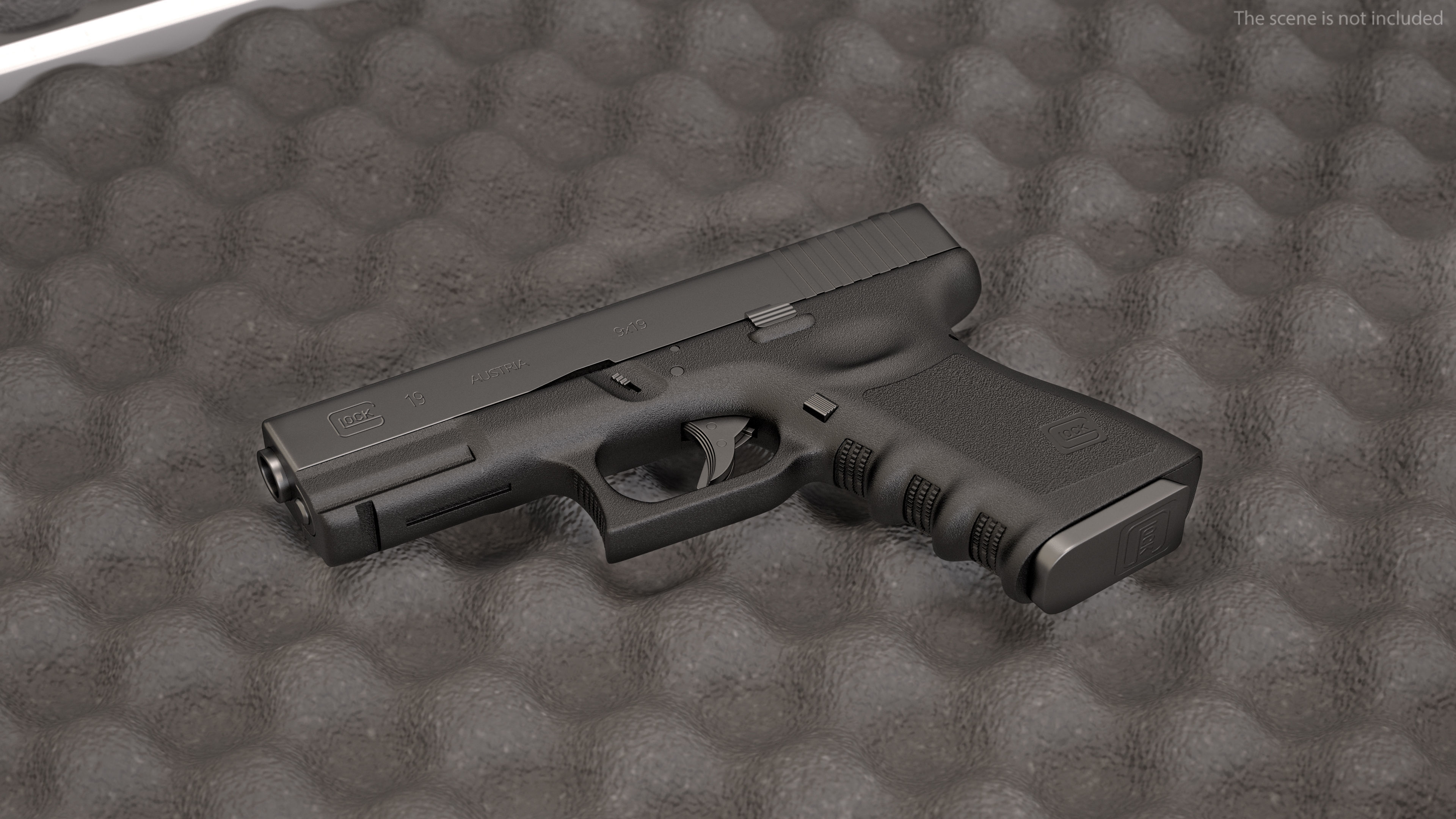 Glock G19 9mm Pistol 3D model_1