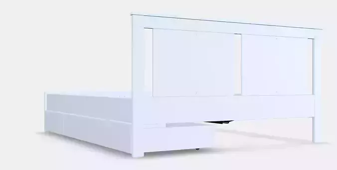 SONGESAND Bed frame with 4 storage boxes 4