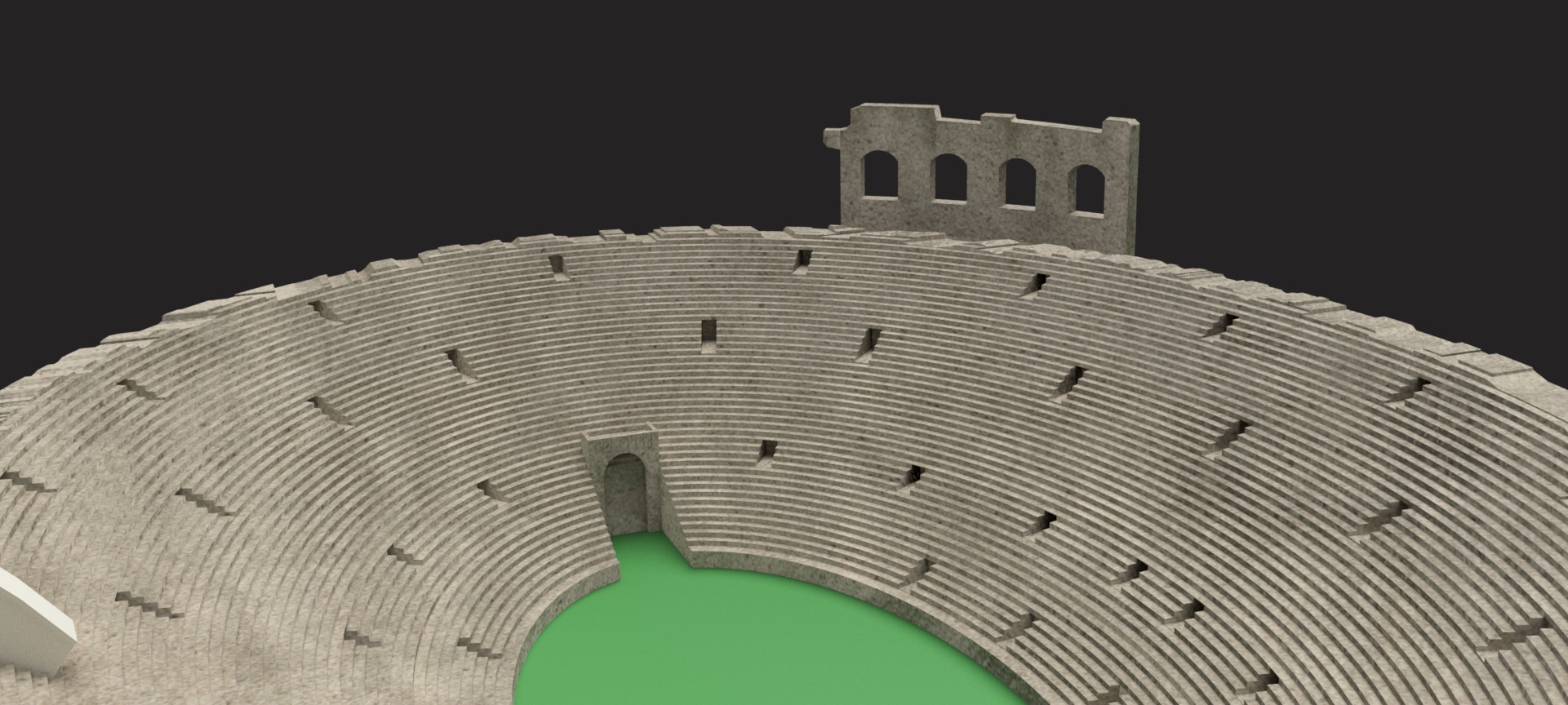 Verona Arena Monument with Christmas Comet Star 3D print model_5