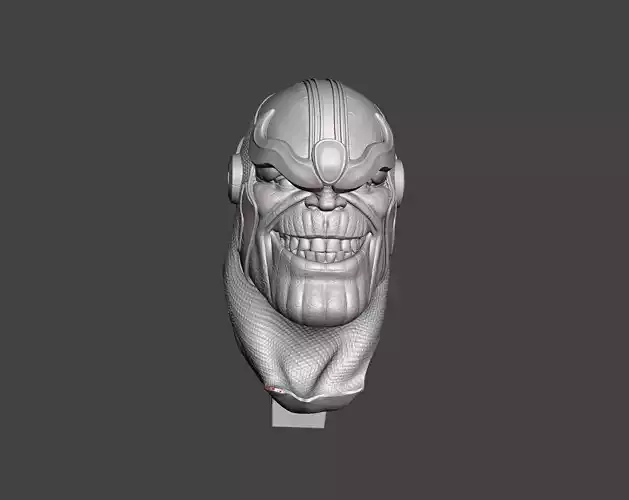 thanos 3d bust model with base ready for printing