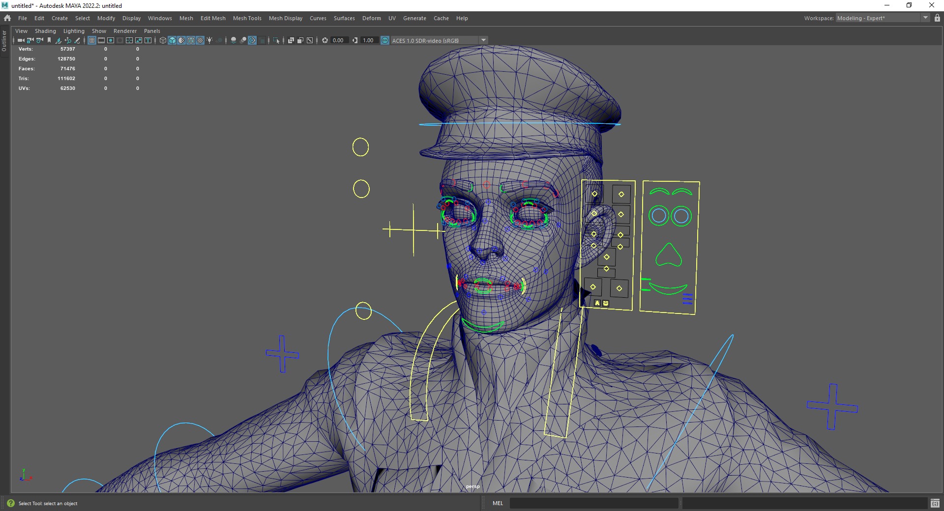 Cartoon Police Officer in Uniform Low-poly 3D model_25