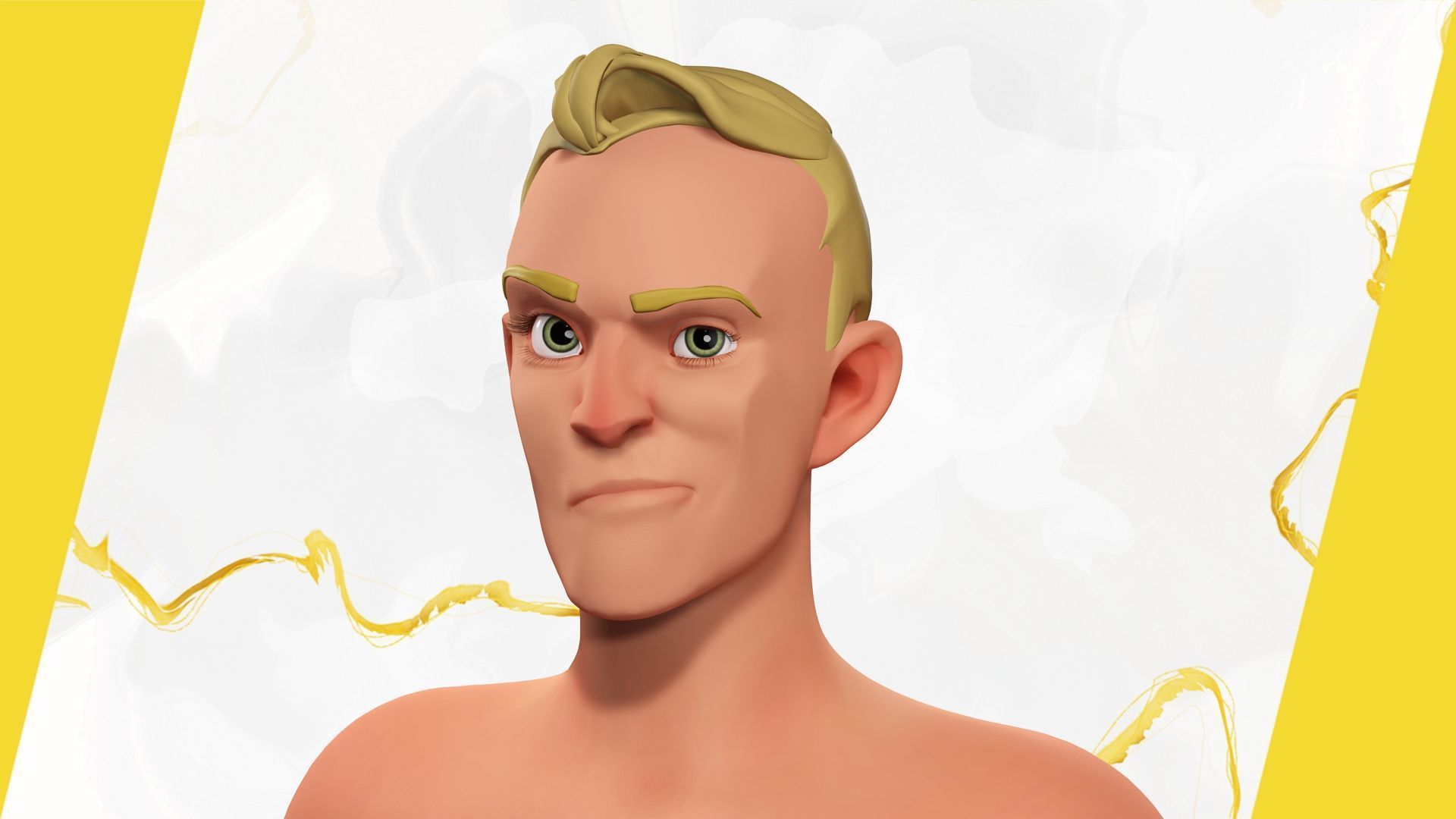 Cartoon Police Officer in Uniform Low-poly 3D model_10