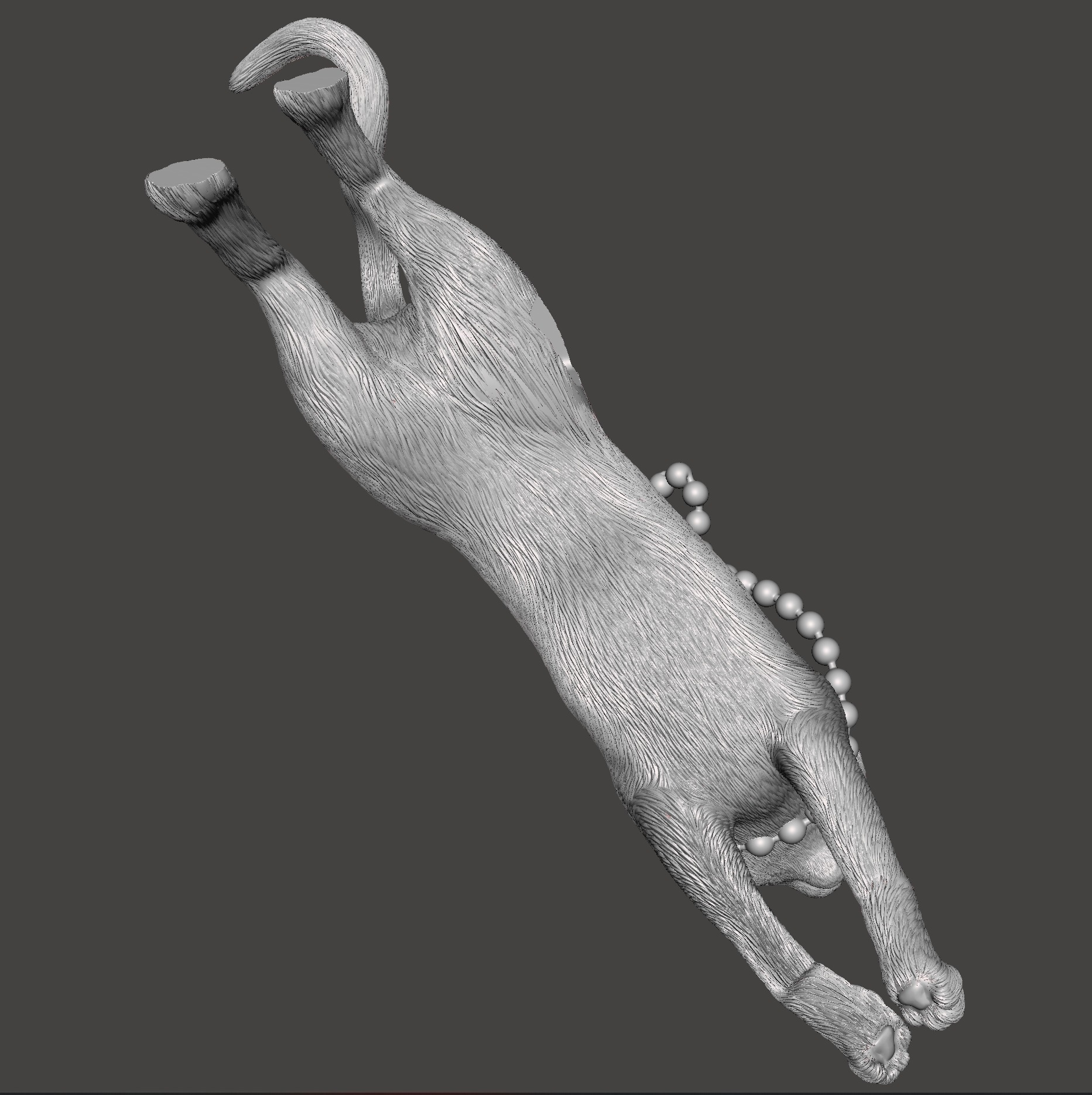 wild cat 3d model STL ready for 3dprinting  3D print model_3