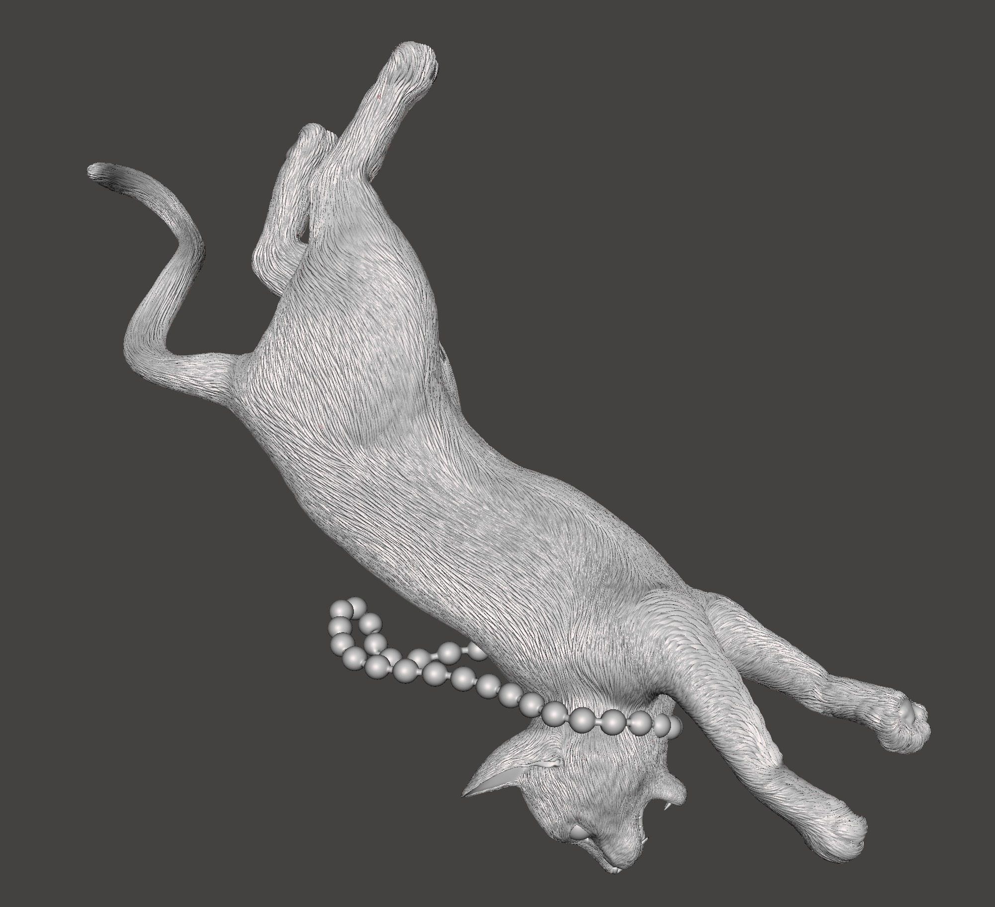 wild cat 3d model STL ready for 3dprinting  3D print model_4