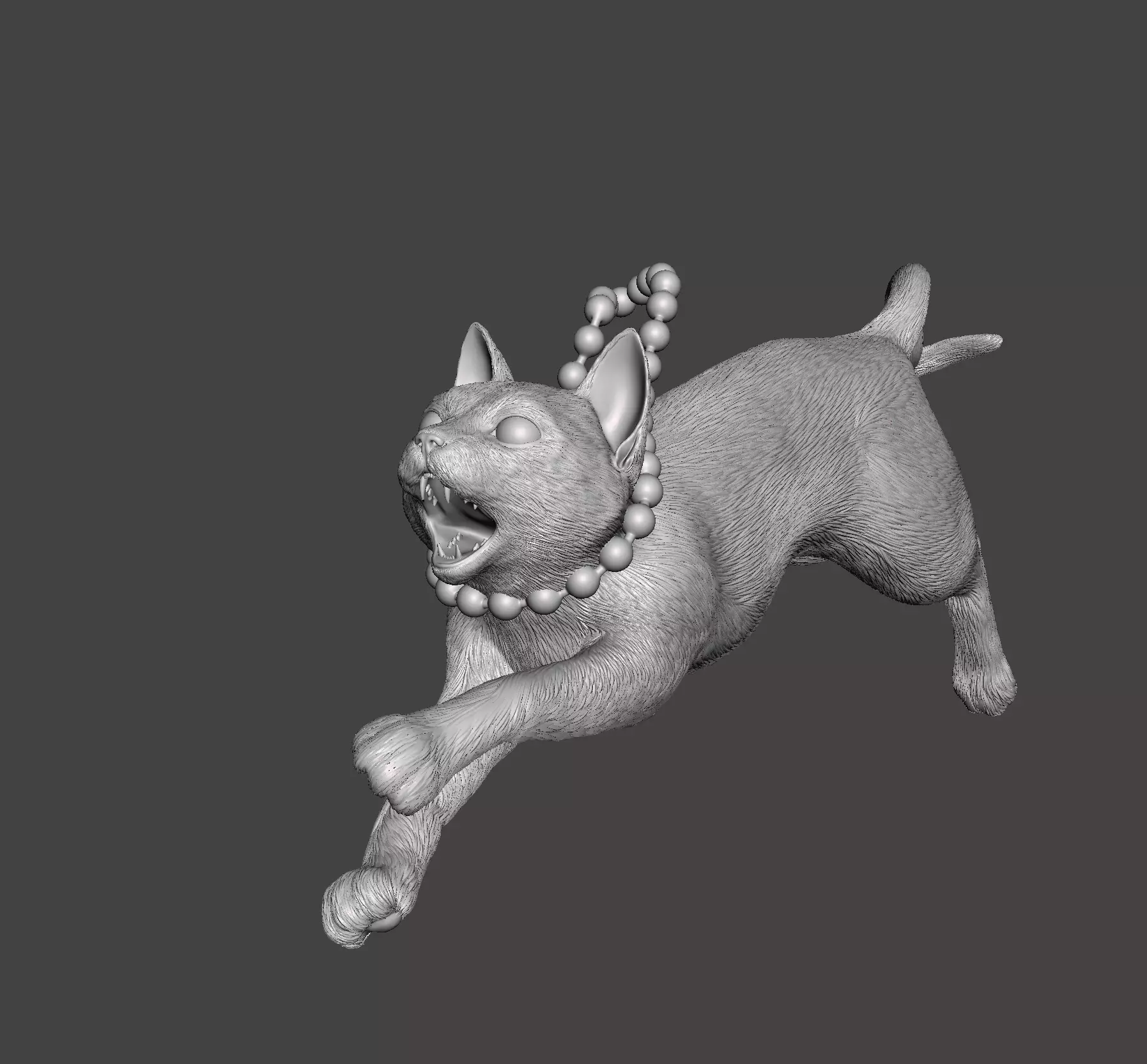wild cat 3d model STL ready for 3dprinting  3D print model_0