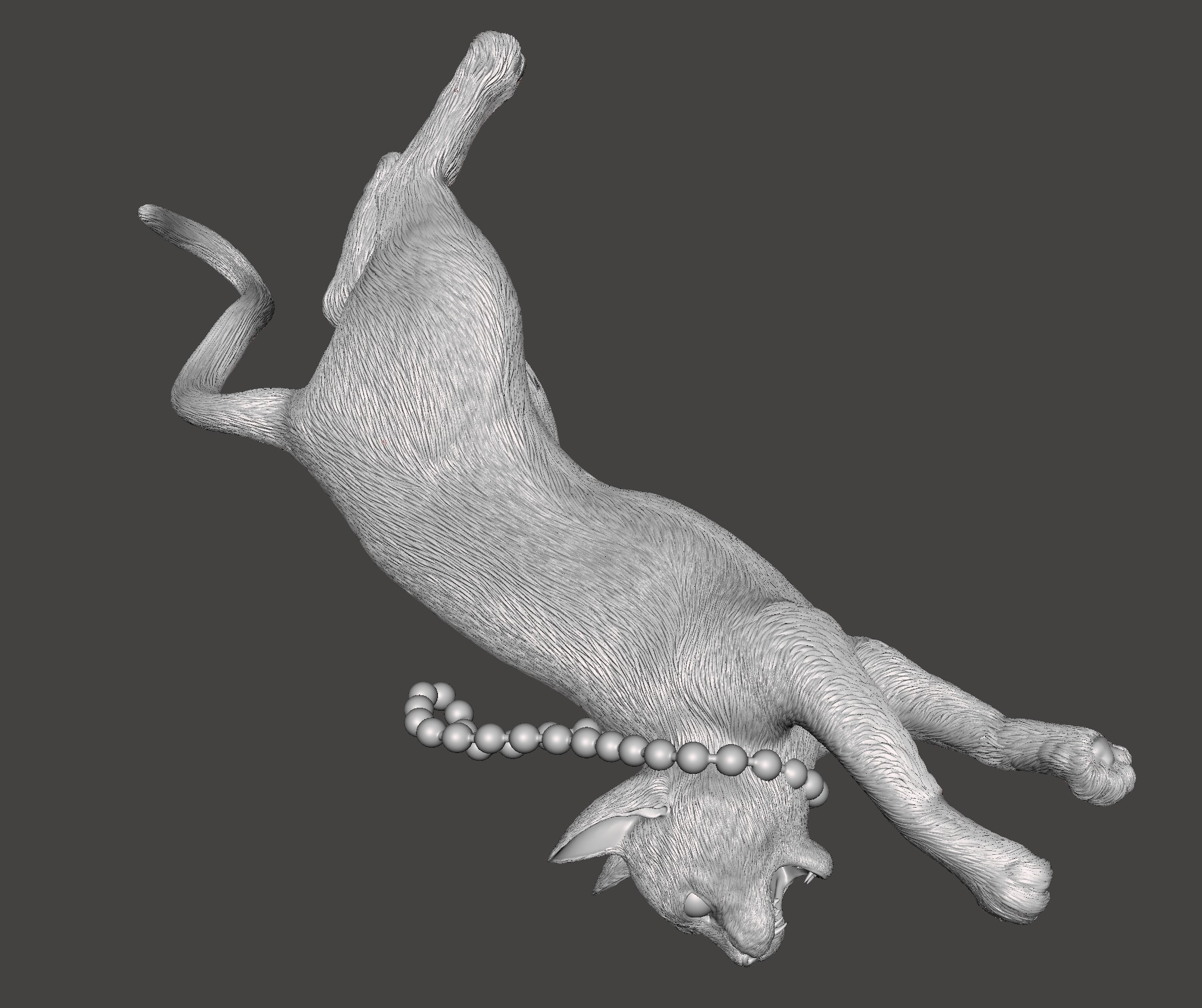 wild cat 3d model STL ready for 3dprinting  3D print model_2