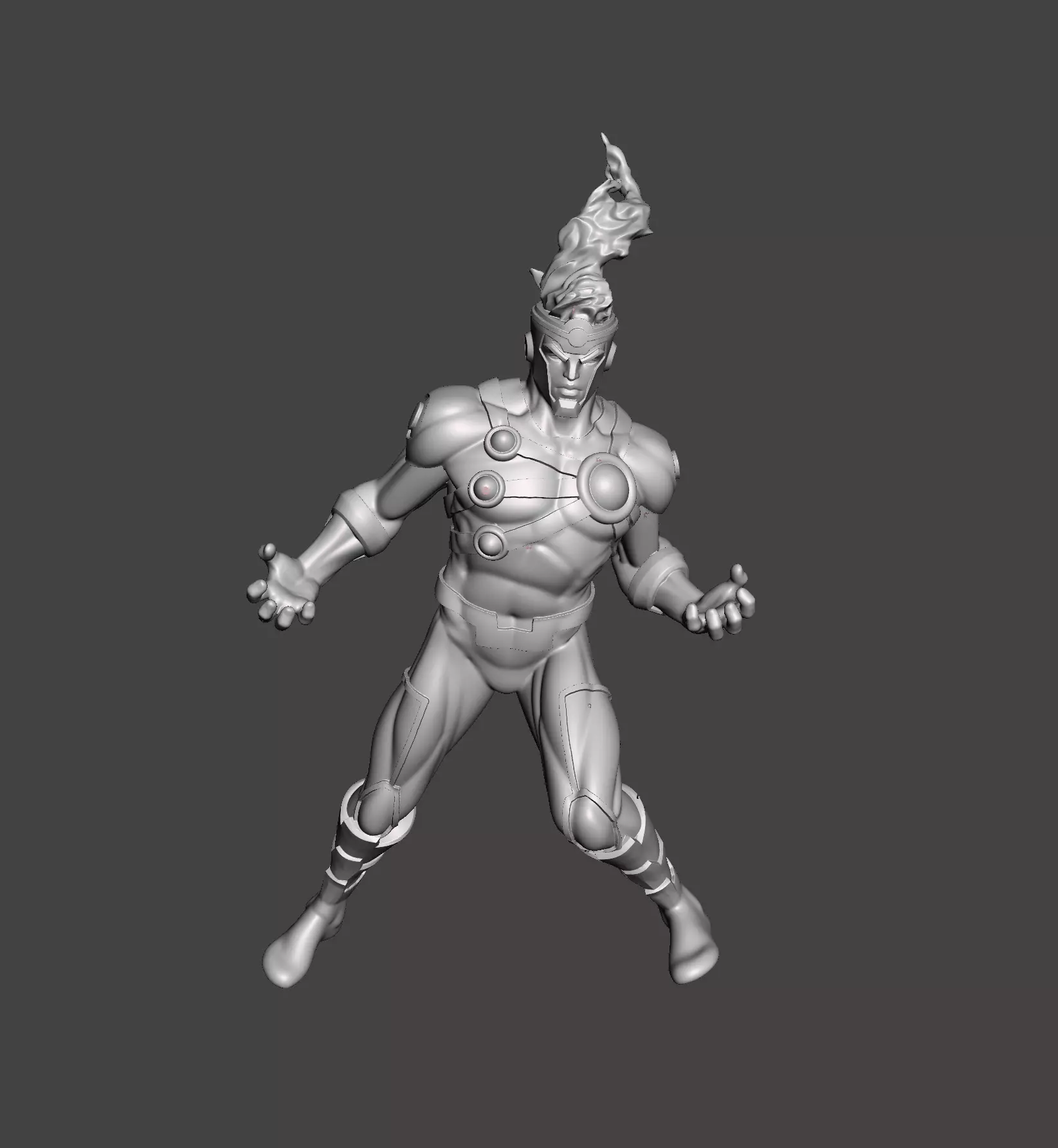 firestorm 3d model with base ready for 3d printing STL  3D print model_0