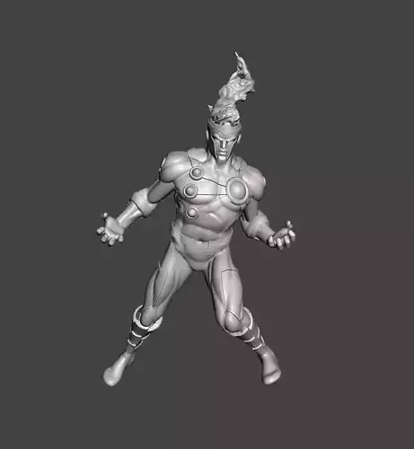 firestorm 3d model with base ready for 3d printing STL 