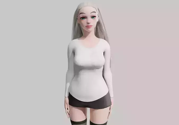Pretty stylized woman V32265 