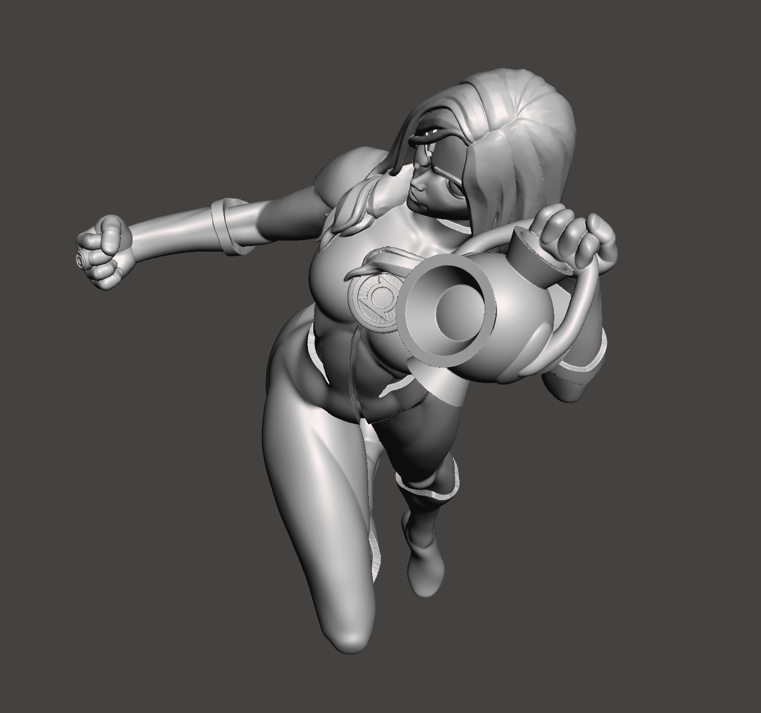 Jessica 3d model with base ready for 3d printing STL  3D print model_6