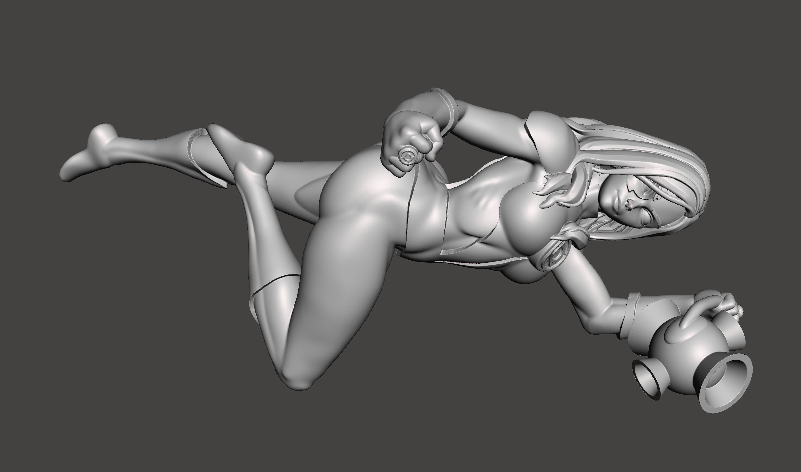 Jessica 3d model with base ready for 3d printing STL  3D print model_4