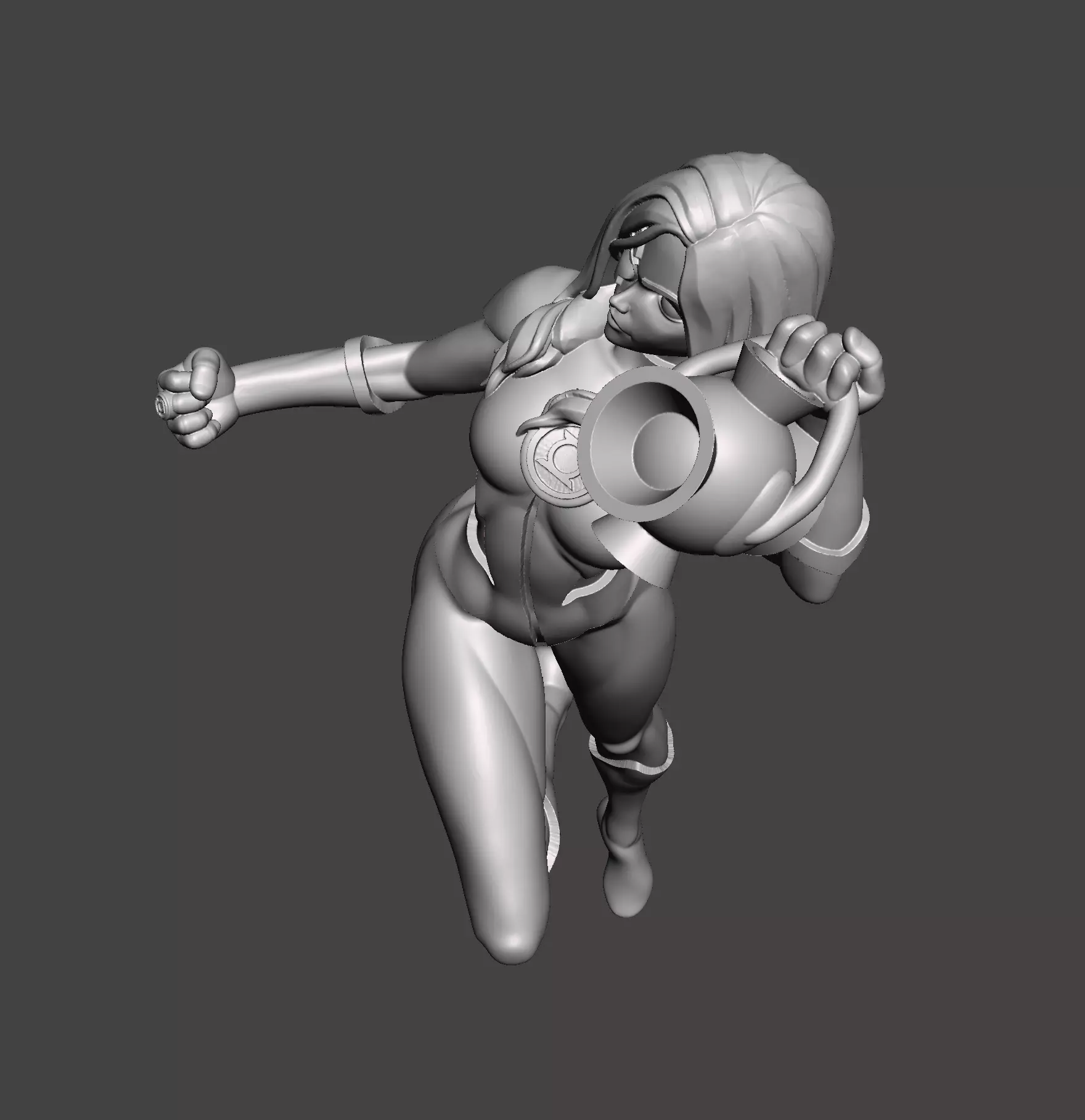 Jessica 3d model with base ready for 3d printing STL  3D print model_0