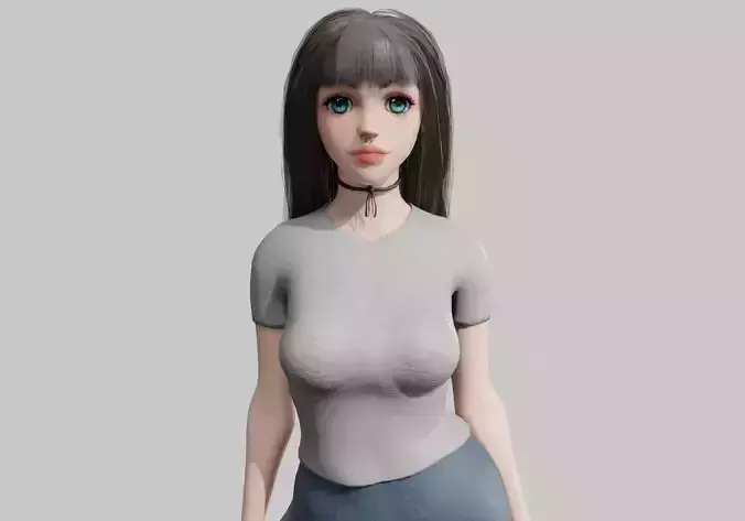 Pretty Cartoon woman V32132 