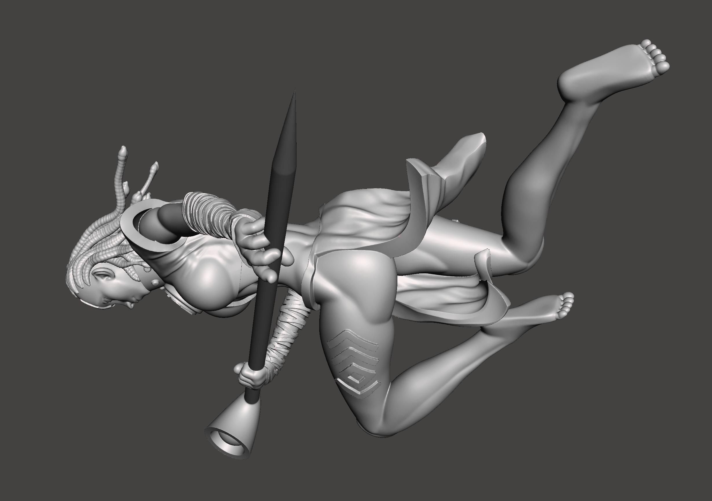 indigo 3d model with base ready for 3d printing STL  3D print model_7