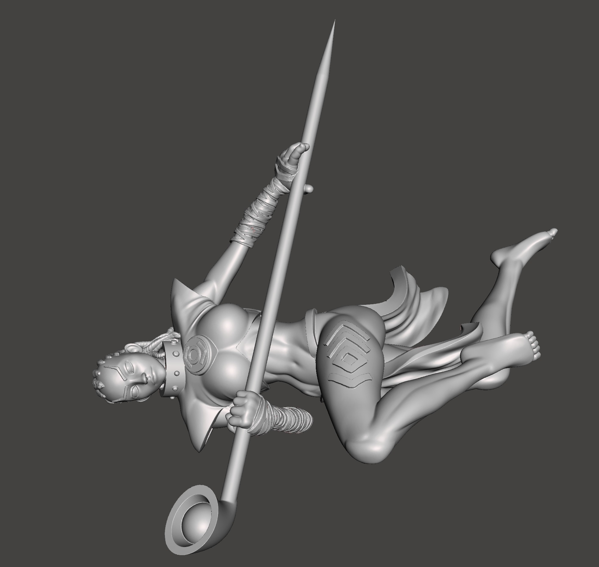 indigo 3d model with base ready for 3d printing STL  3D print model_3