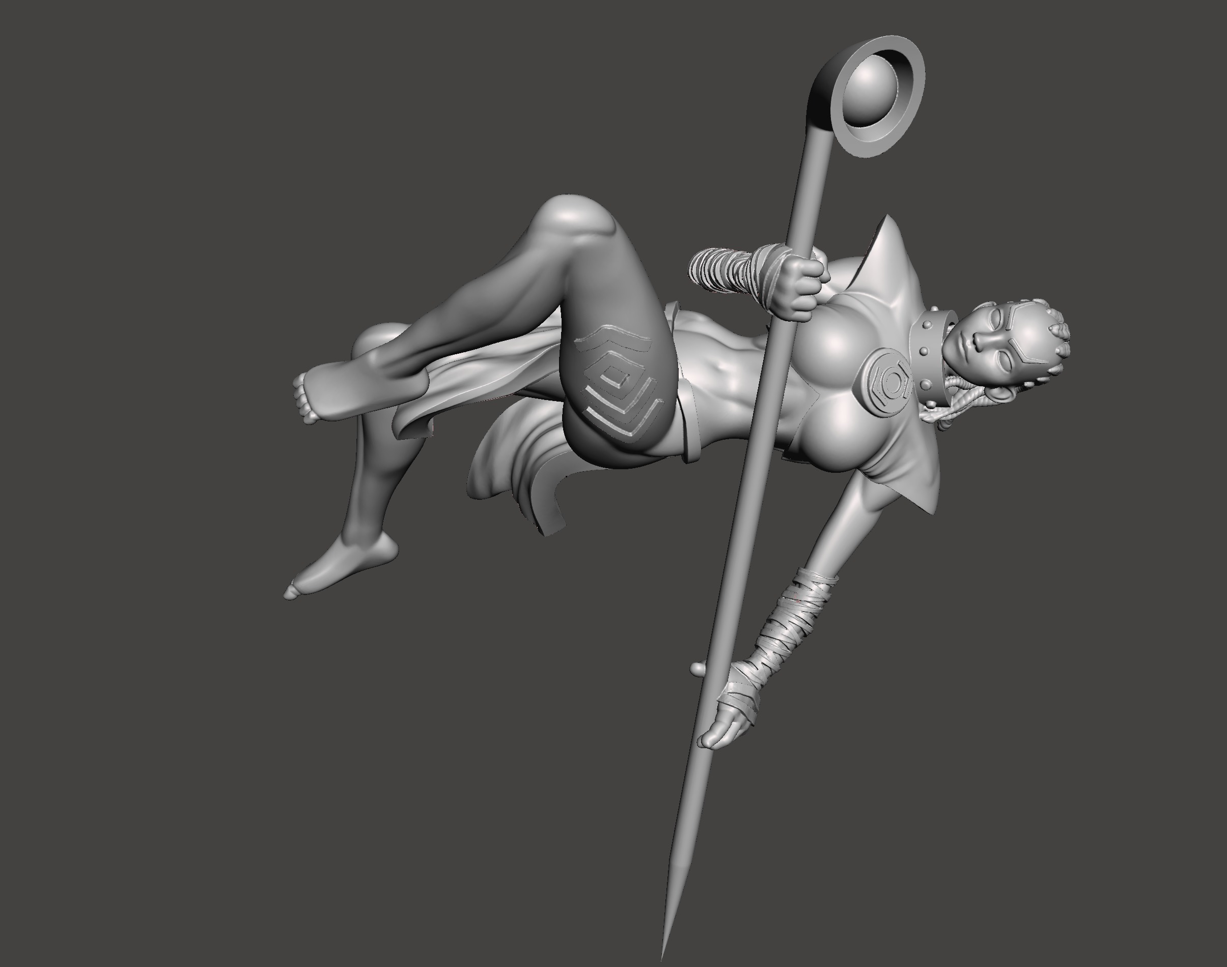 indigo 3d model with base ready for 3d printing STL  3D print model_5