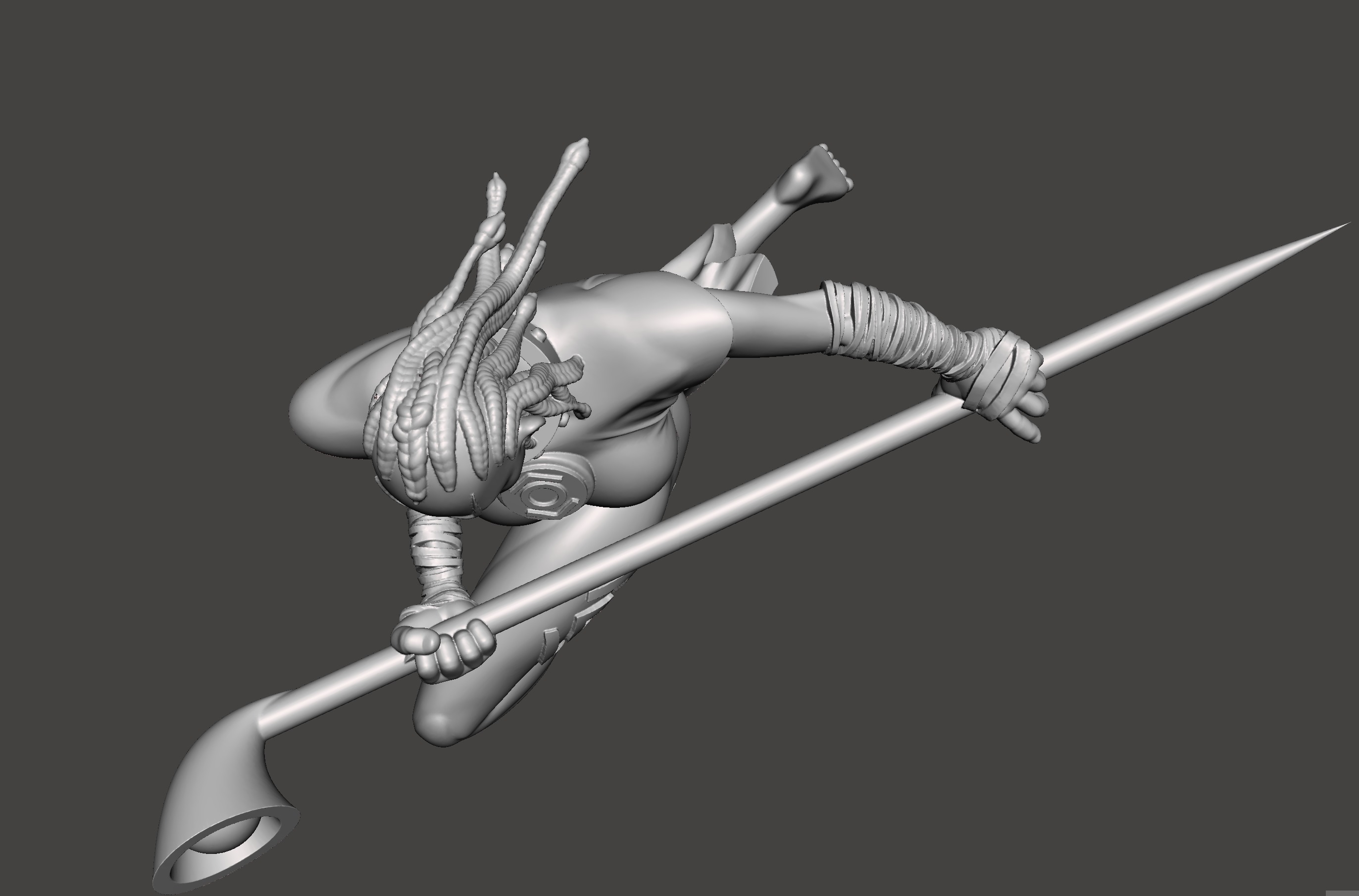 indigo 3d model with base ready for 3d printing STL  3D print model_6