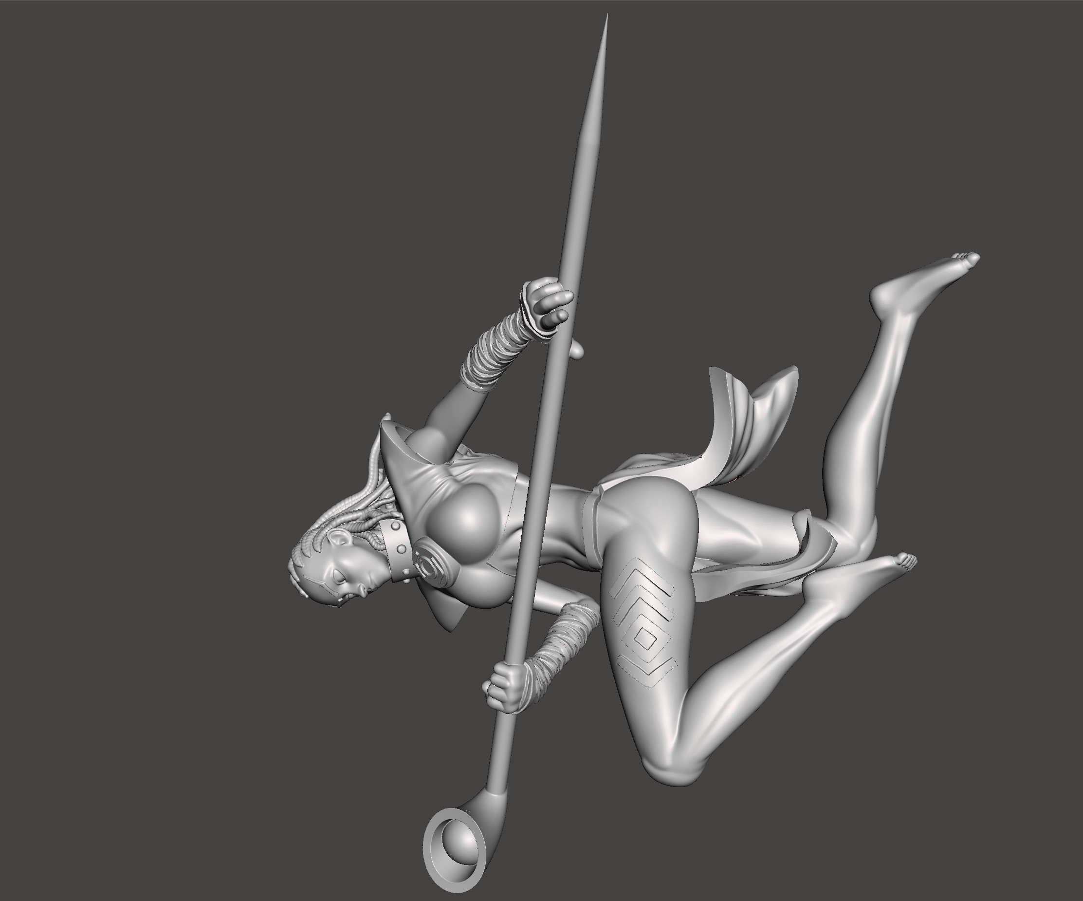 indigo 3d model with base ready for 3d printing STL  3D print model_2