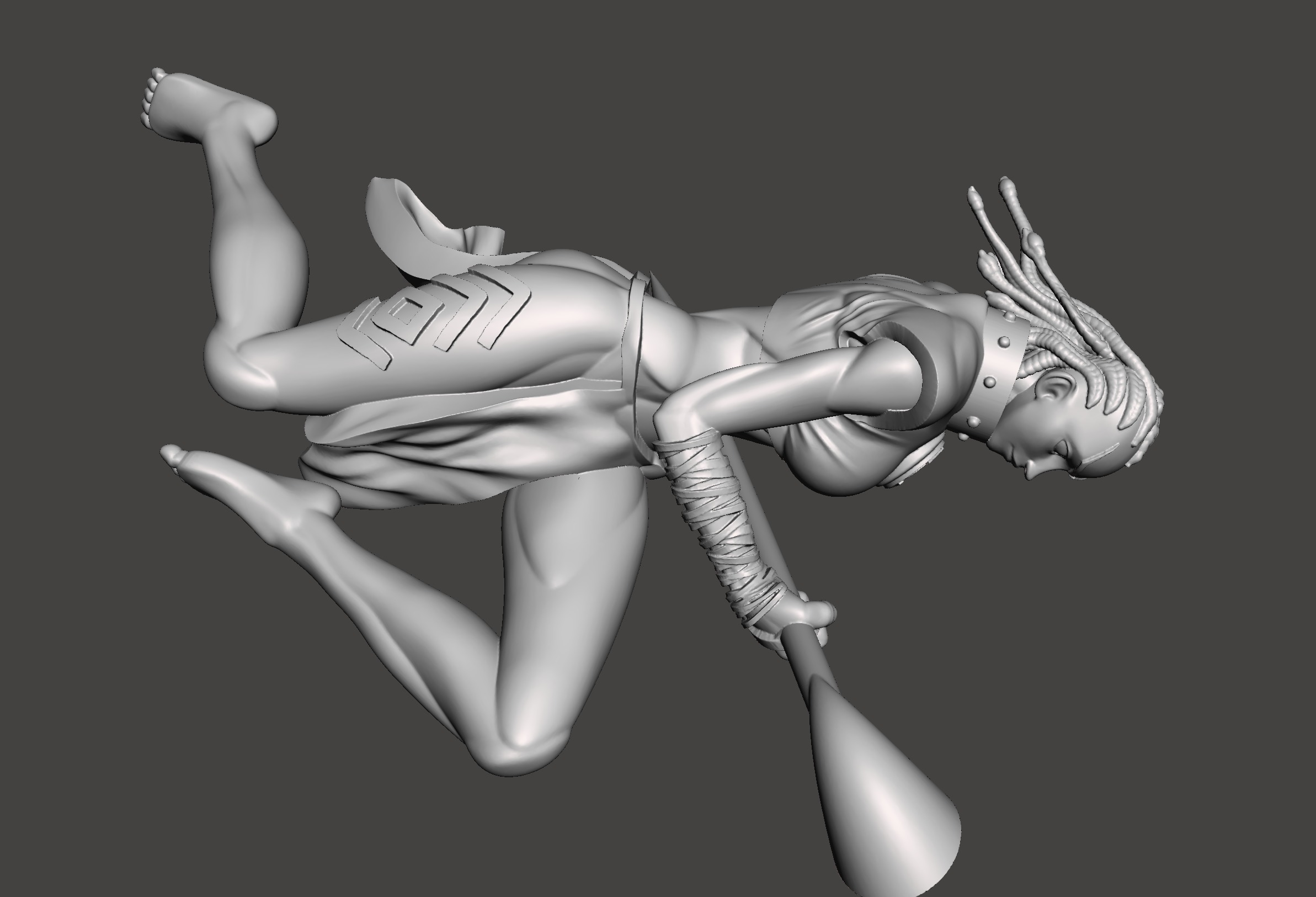 indigo 3d model with base ready for 3d printing STL  3D print model_4