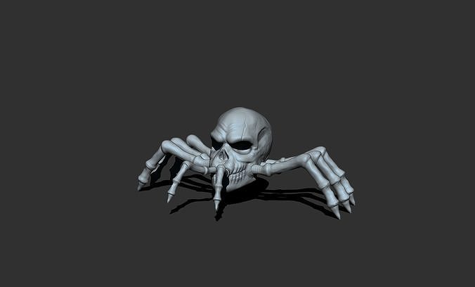 Halloween Skull Spider 3D print model