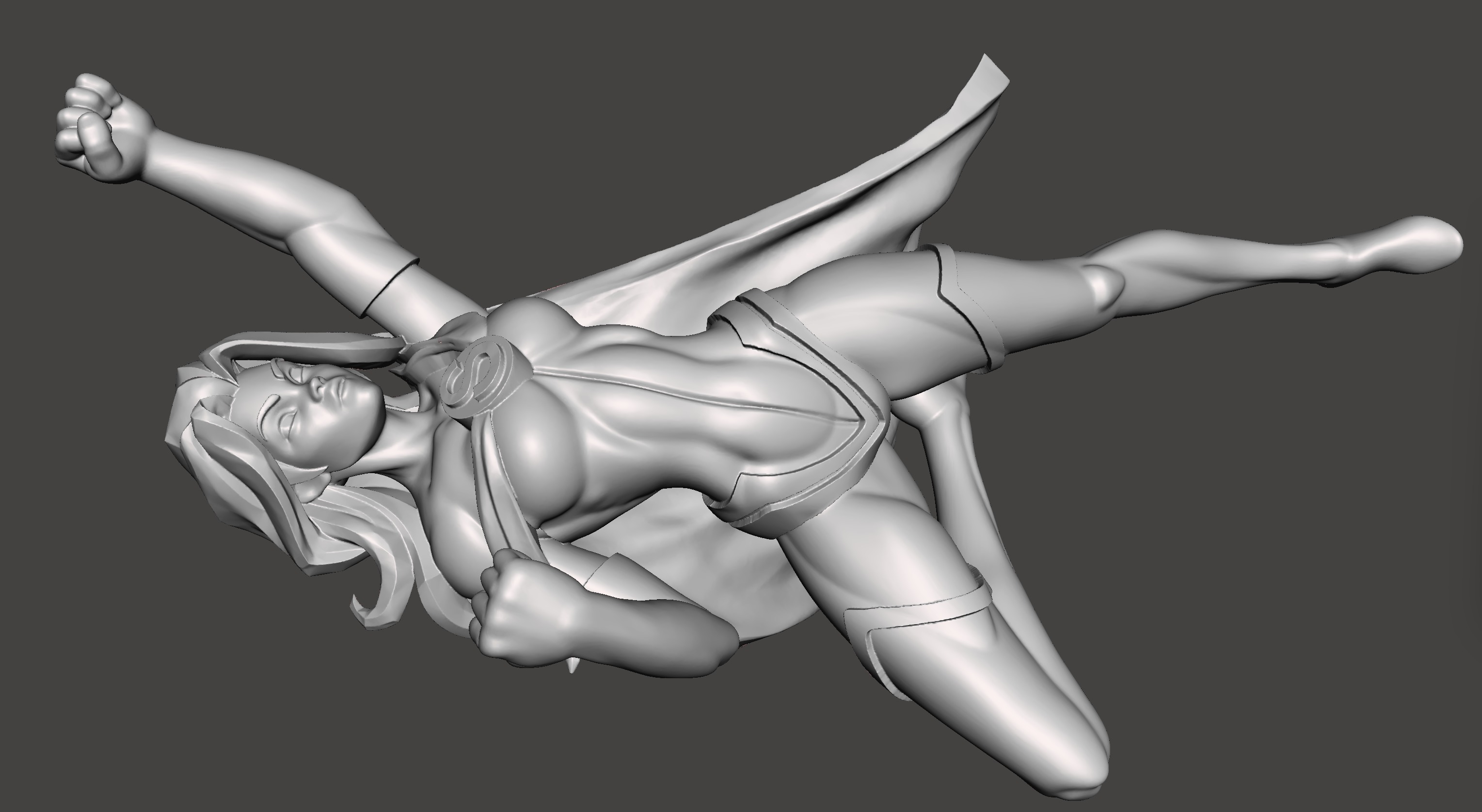 superwoman 3d model for 3d printing STL 3D print model_3