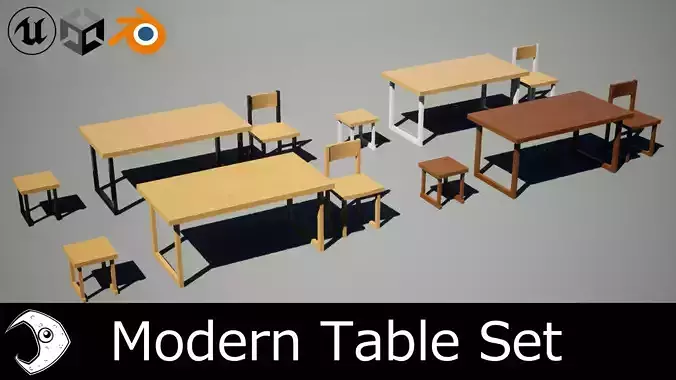 Modern Table Set 01