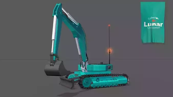 escavadeira lunar drone 3D model