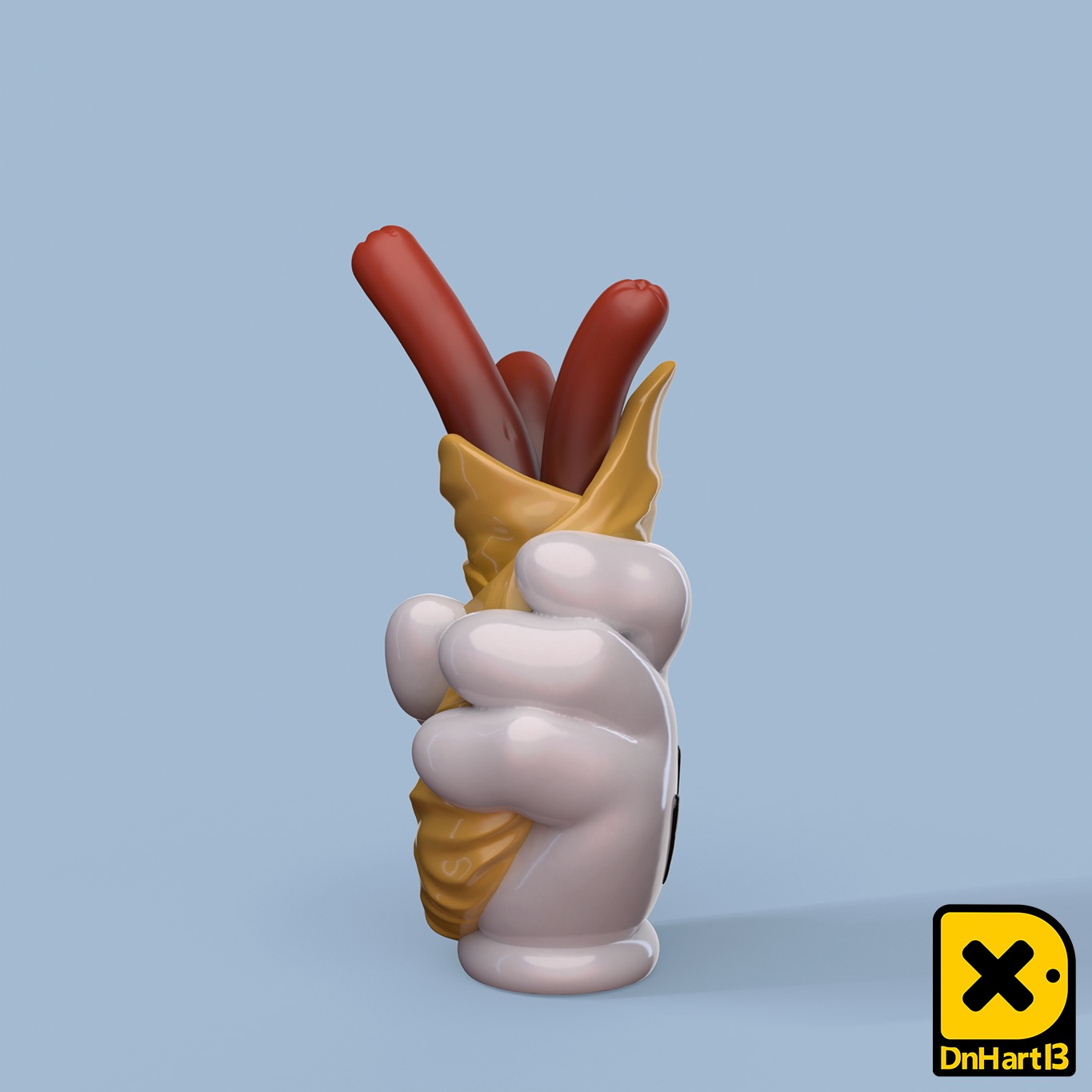 Hand vase 3D print model_1