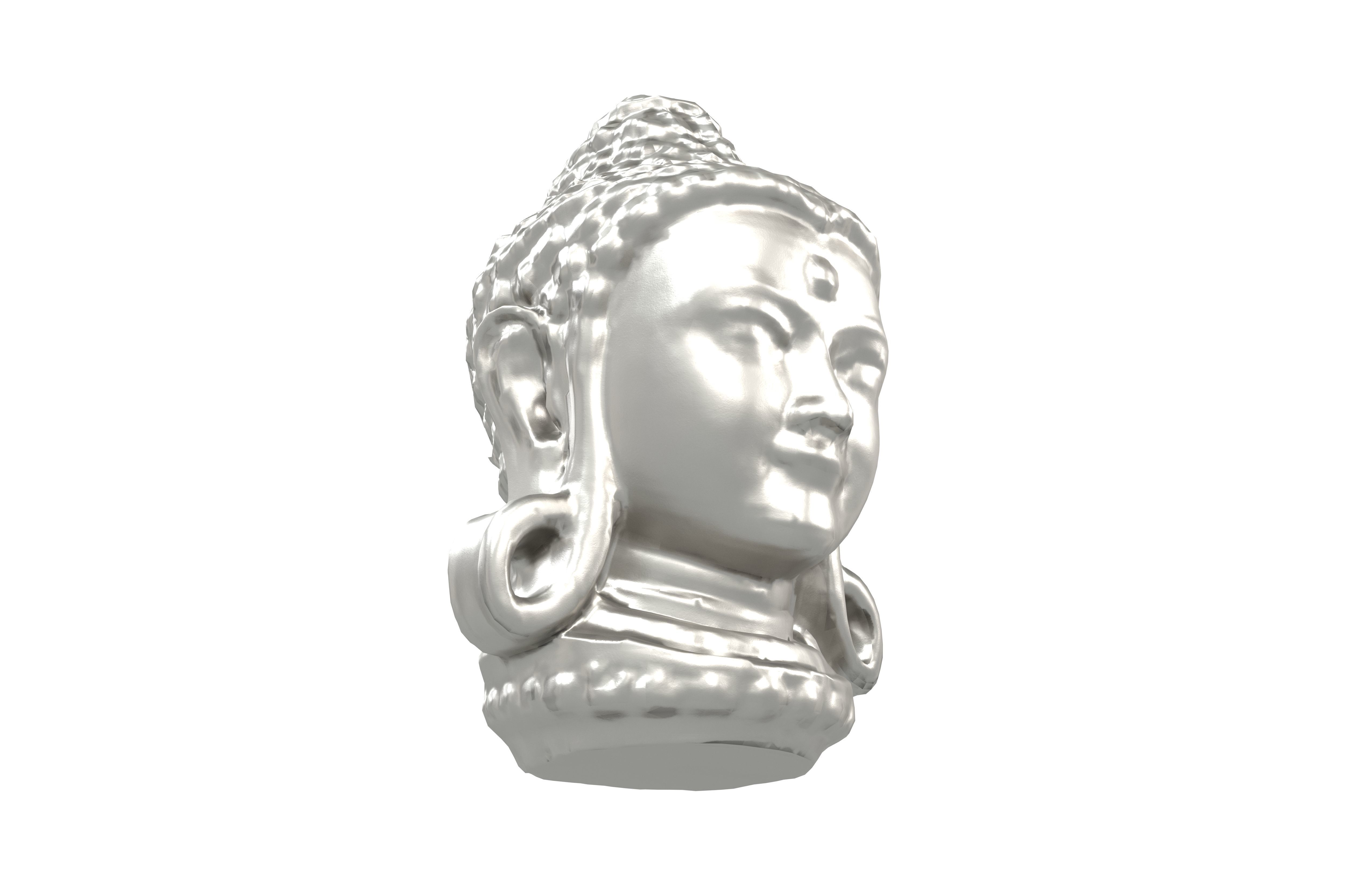 Bodhisattva Headn v1 005 Low-poly 3D model_3