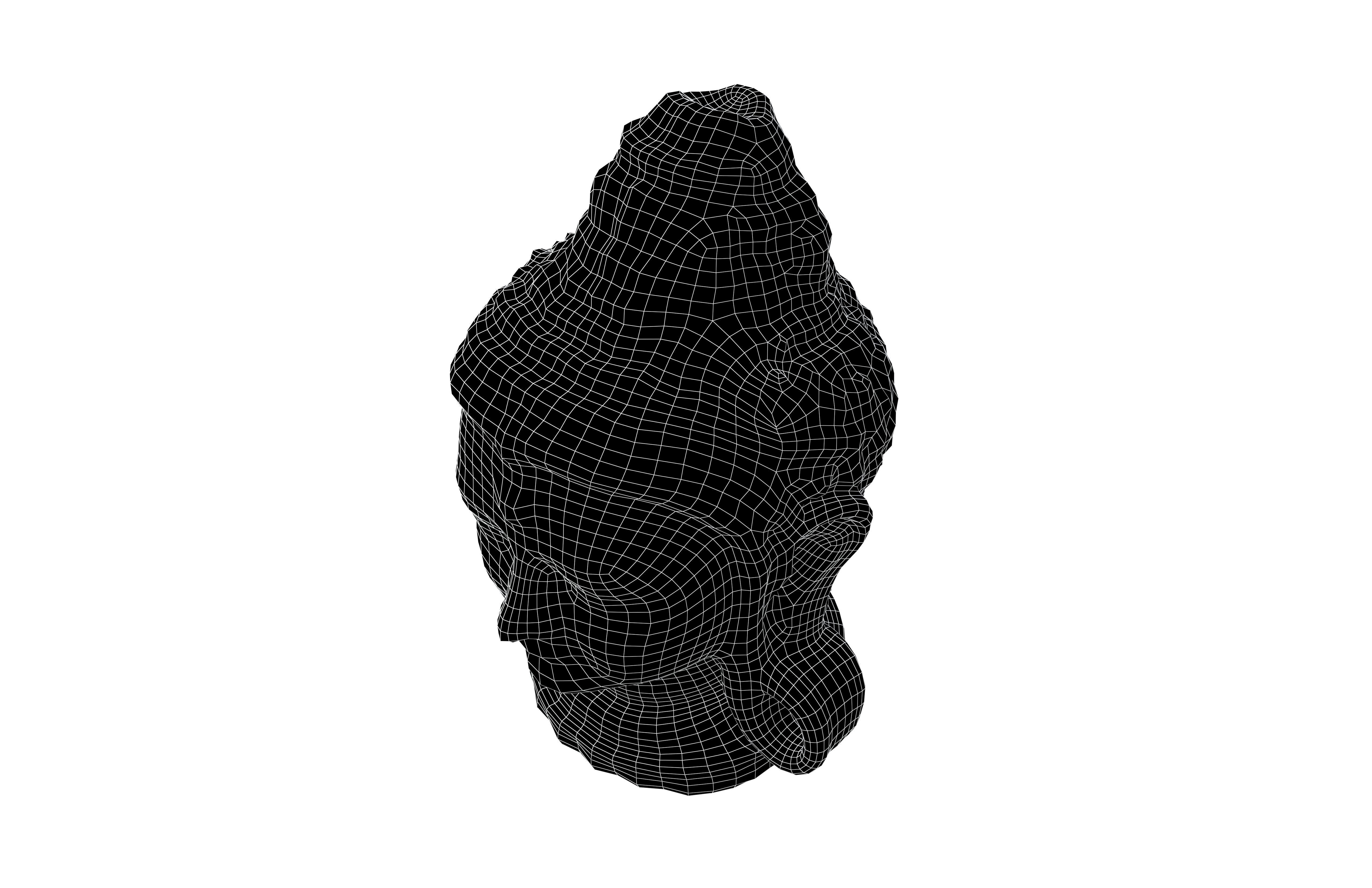 Bodhisattva Headn v1 005 Low-poly 3D model_6
