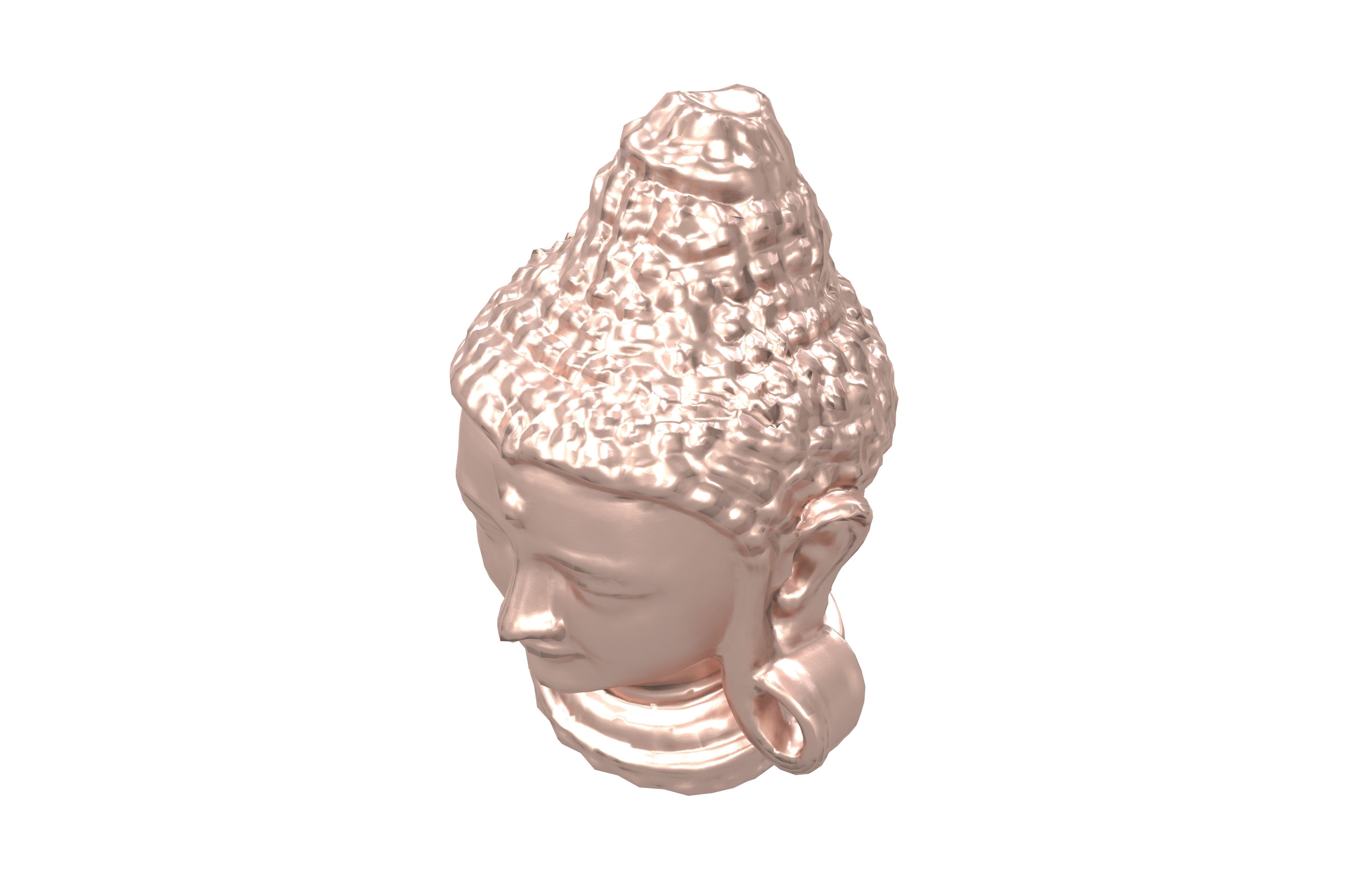 Bodhisattva Headn v1 006 Low-poly 3D model_2