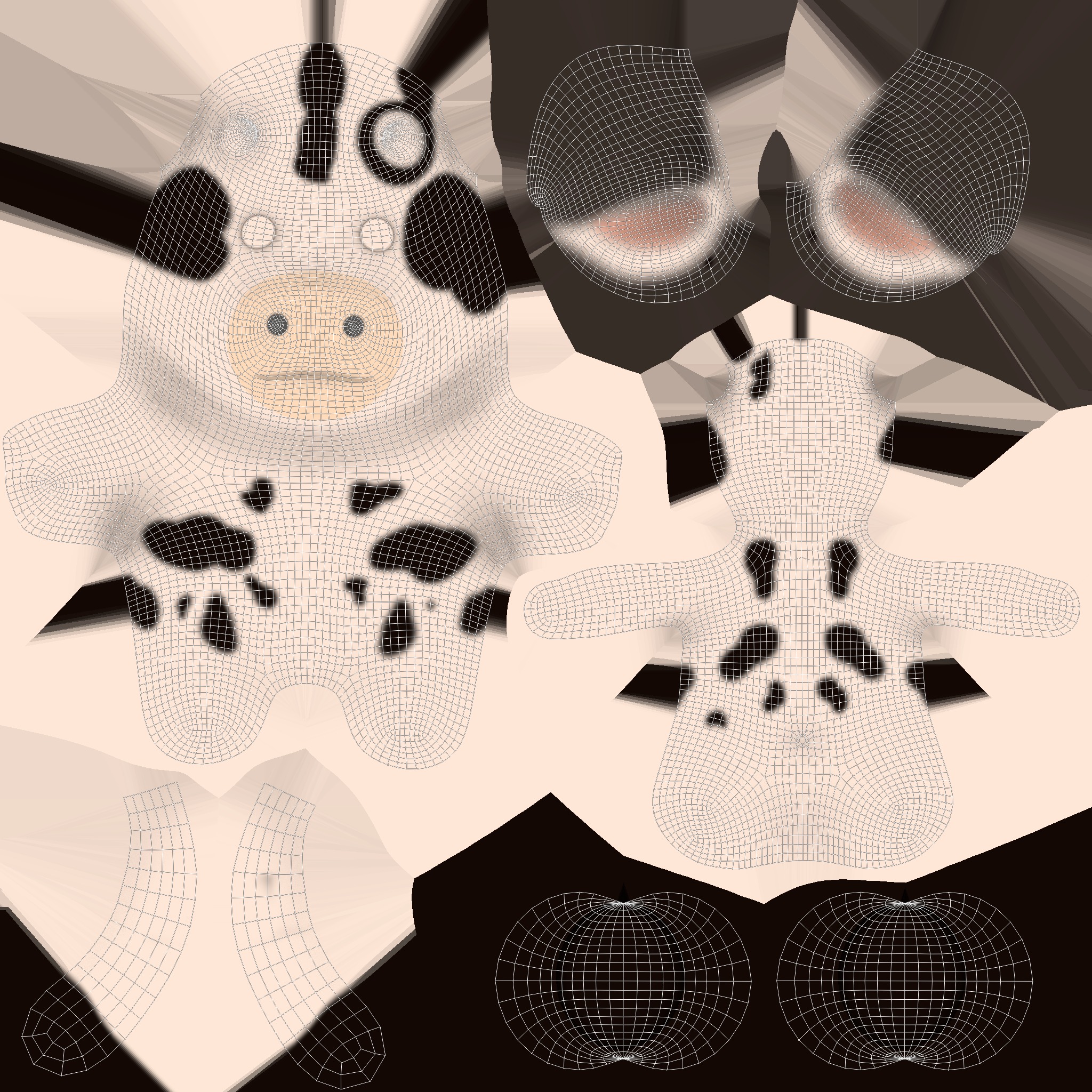 Little animal baby - Cow cute - Animated Low-poly 3D model_15