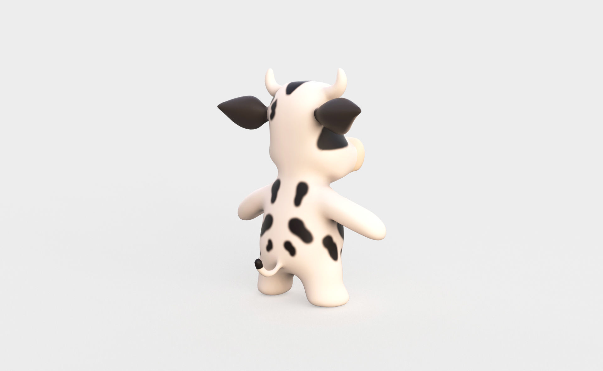 Little animal baby - Cow cute - Animated Low-poly 3D model_13