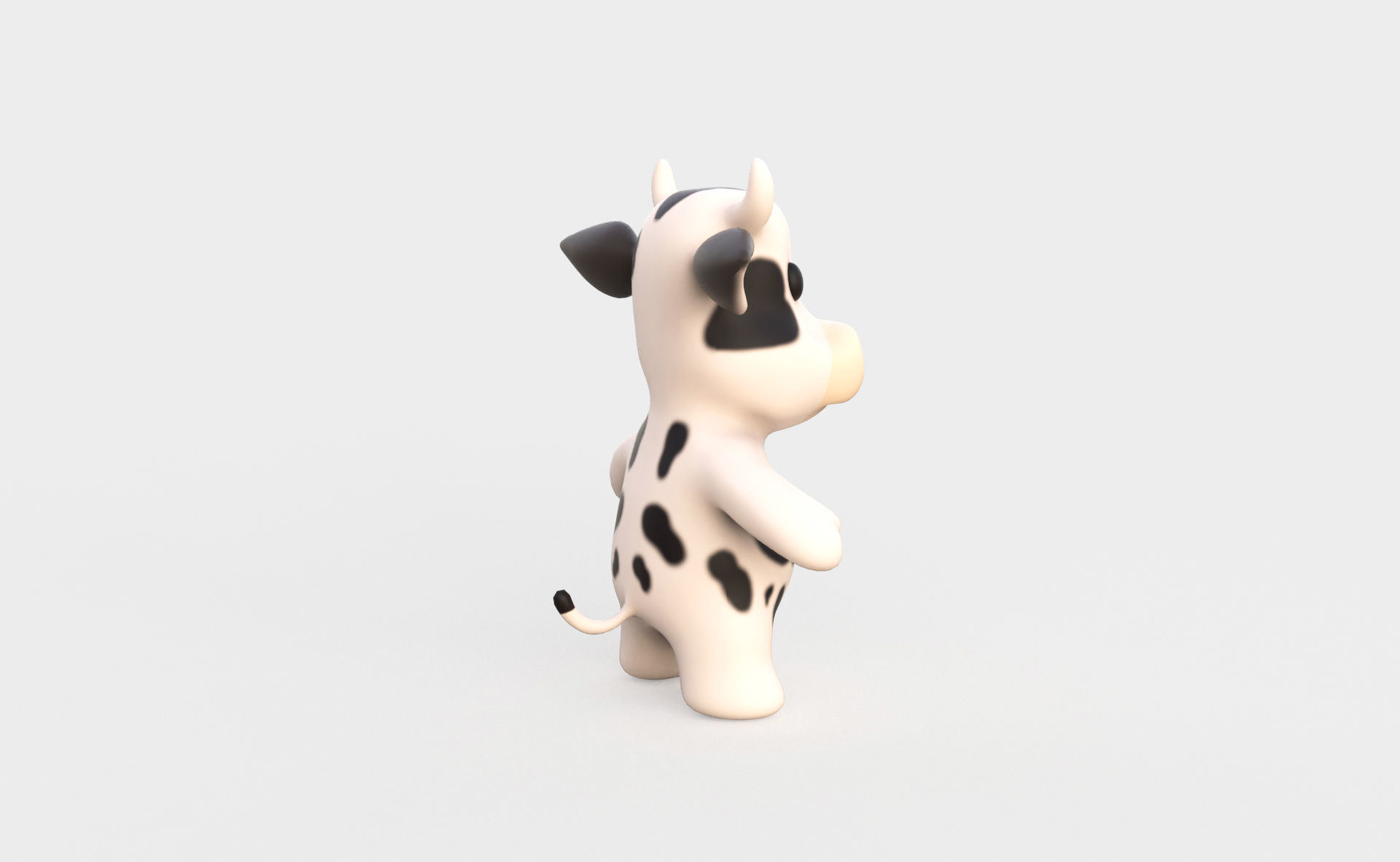 Little animal baby - Cow cute - Animated Low-poly 3D model_14