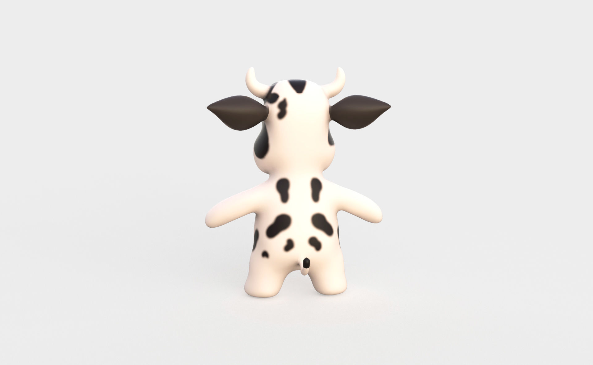 Little animal baby - Cow cute - Animated Low-poly 3D model_11