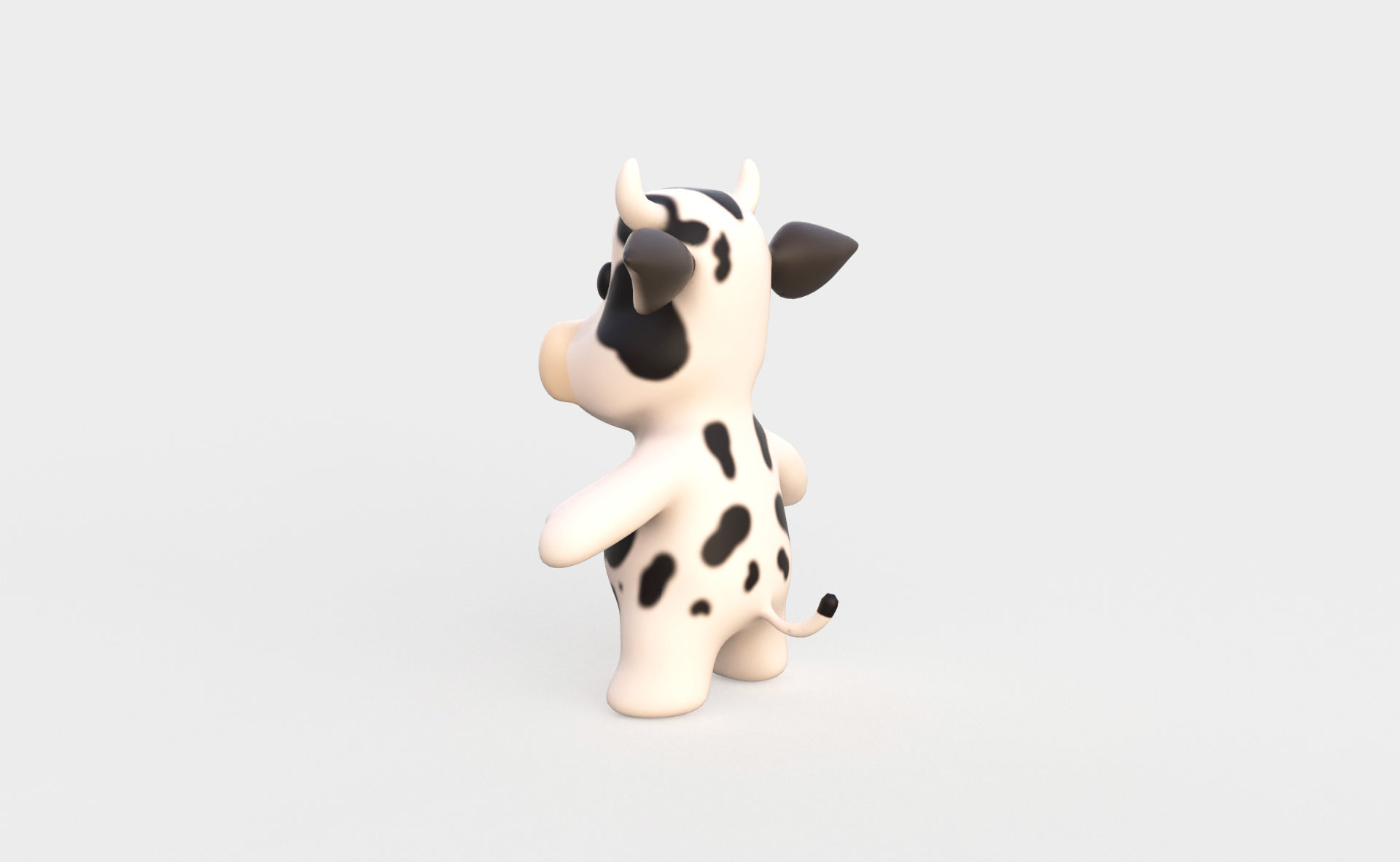 Little animal baby - Cow cute - Animated Low-poly 3D model_9
