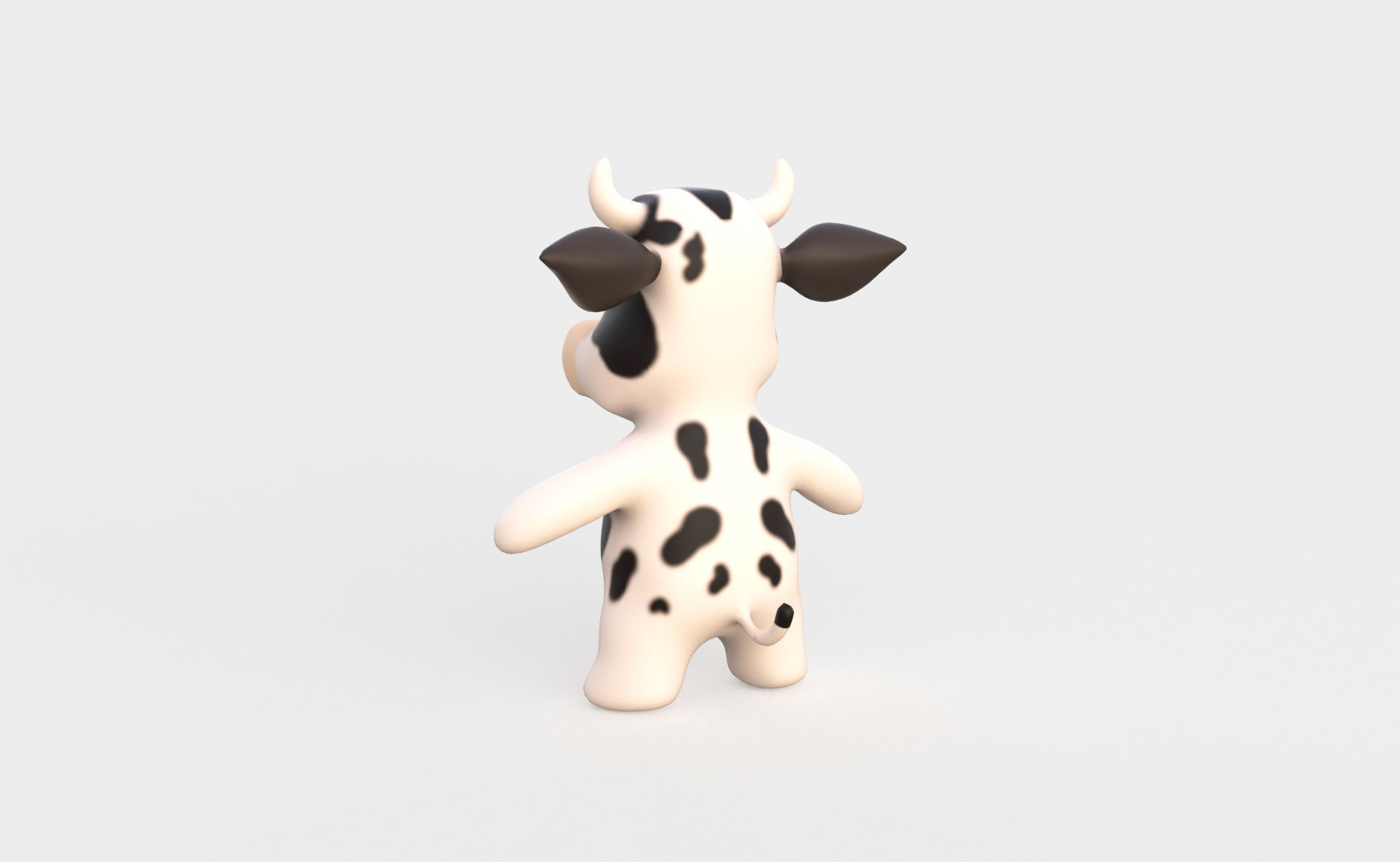 Little animal baby - Cow cute - Animated Low-poly 3D model_10