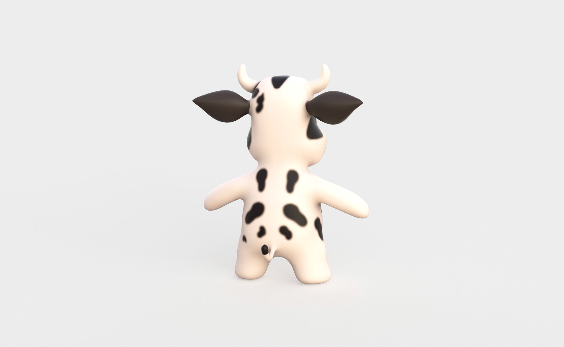 Little animal baby - Cow cute - Animated Low-poly 3D model_12