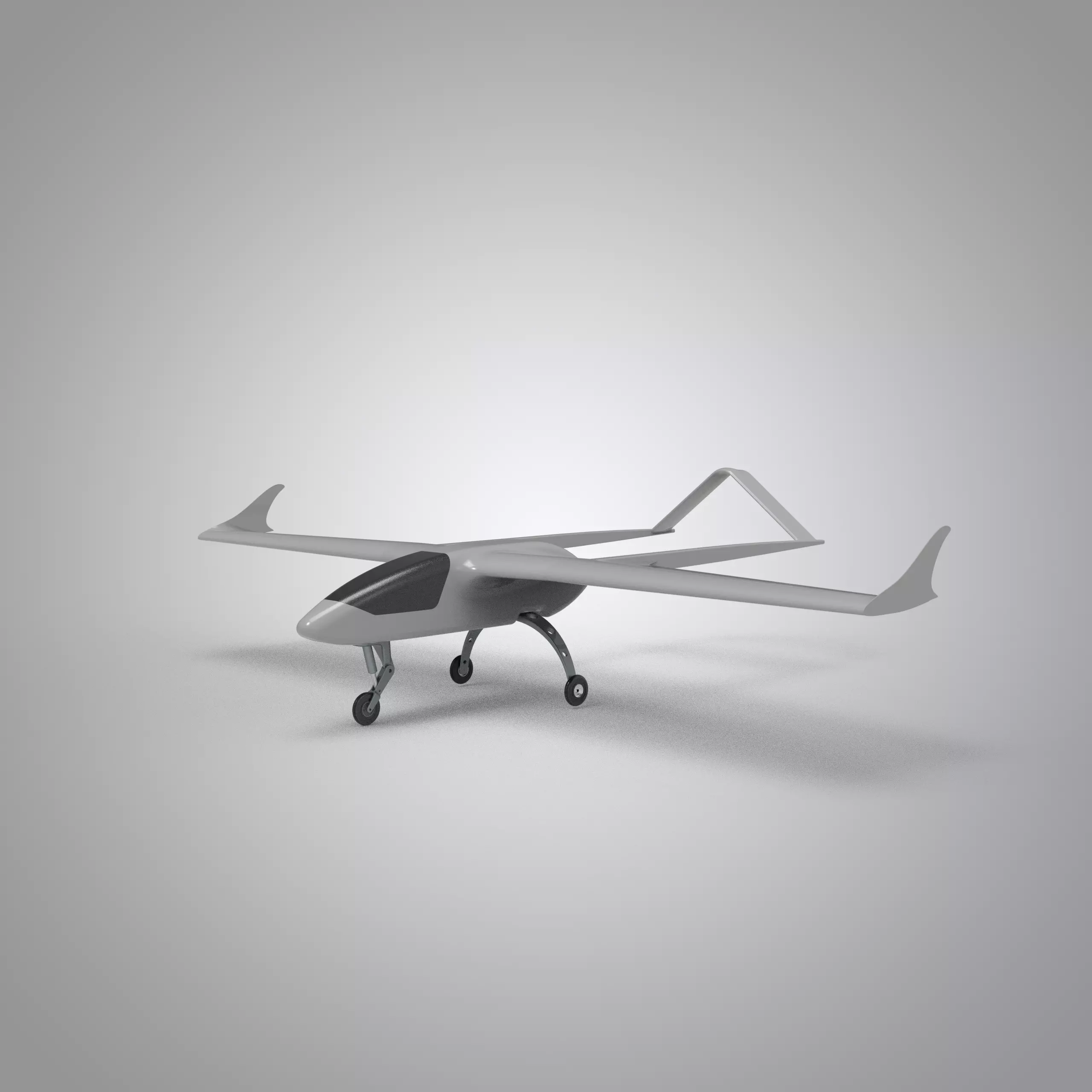 SPY UAV  Low-poly 3D model_0