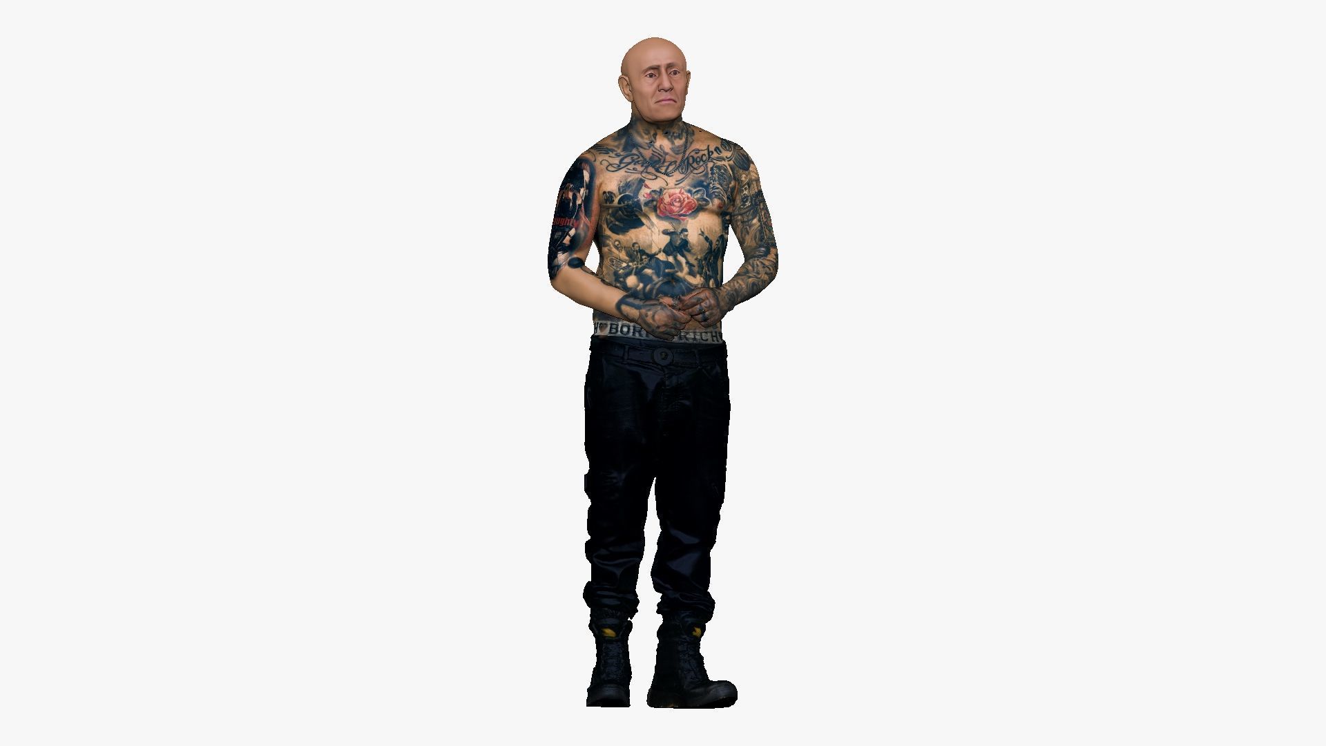 001533 Bald Badass 3D model_1
